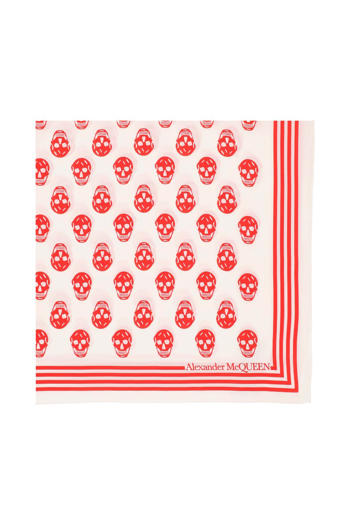 Alexander McQueen Skull Print Silk Scarf - Luxury Fashion Accessory for Women, Perfect for Gift Giving & Special Occasions