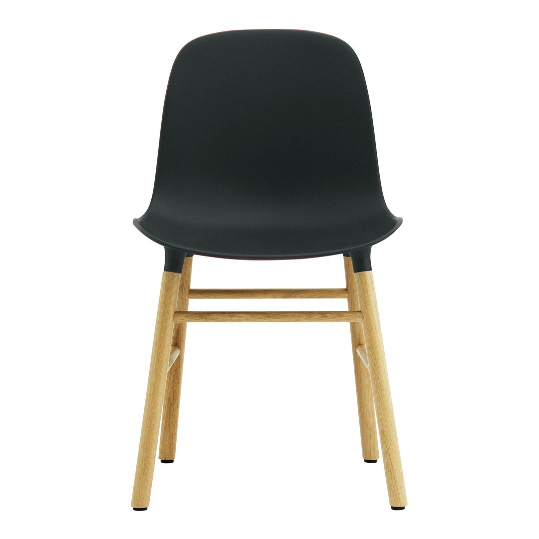 Modern Form Chair with Sturdy Wooden Legs - Perfect for Dining Room, Office, or Living Room Decor