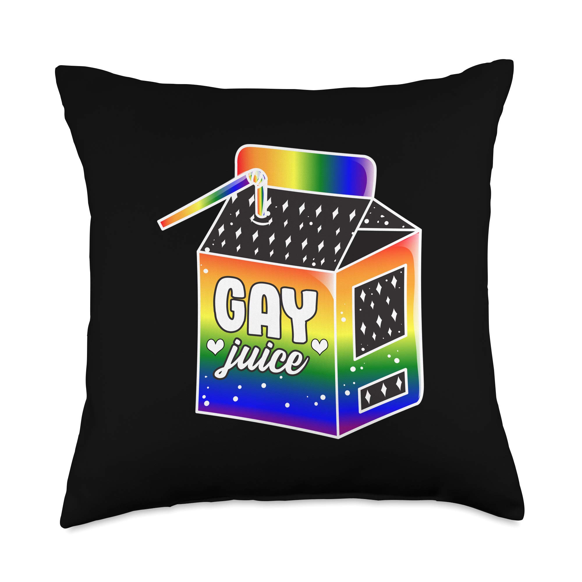 LGBTQ Pride Throw Pillow - Rainbow Gay Pride Decorative Cushion for Sofa, Bed & Home Decor - Support Equality & Love