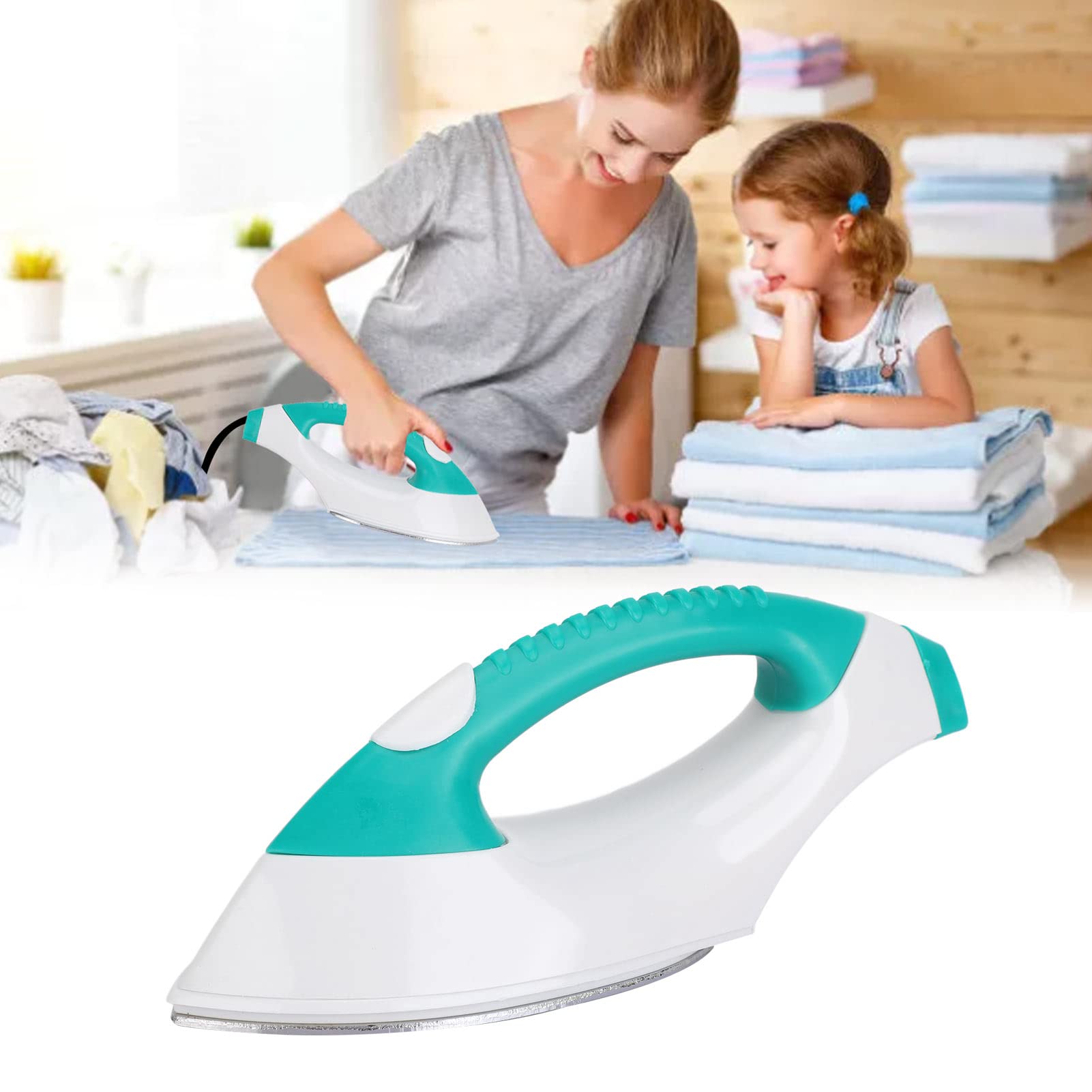 Mini Electric Iron for Travel - Portable Handheld Heat Press Machine for Clothes & Shirts | Compact Steamer for Dorm, Home & Office Use | Dustproof & High-Temperature Safe | Perfect for Business Trips & Quick Touch-Ups