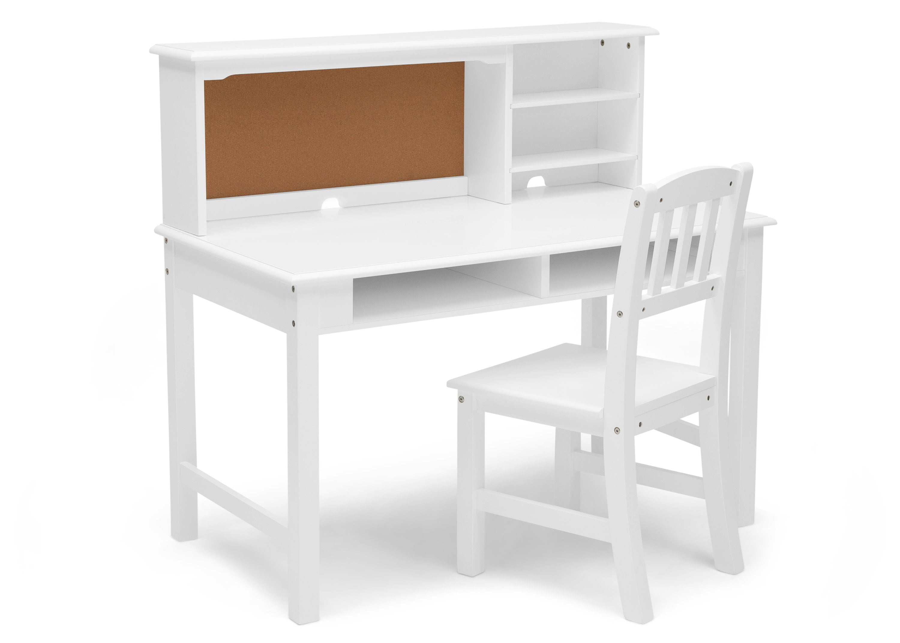 Stylish Wooden Study Desk with Hutch & Chair Set for Teens - Perfect for Homework, Online Learning & Bedroom Organization