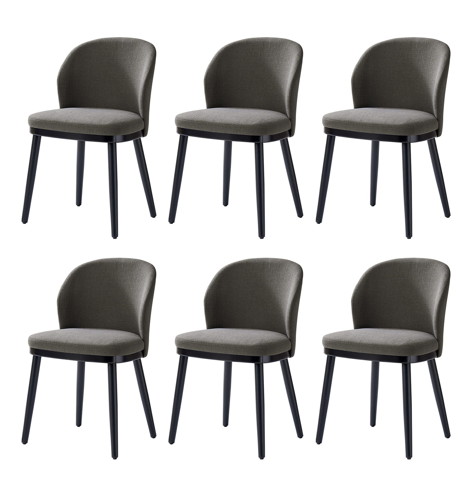Premium Alrun Dining Chairs with Lumbar Support - Set of 2/4/6 - Modern Comfortable Kitchen & Dining Room Furniture for Home & Restaurant Use