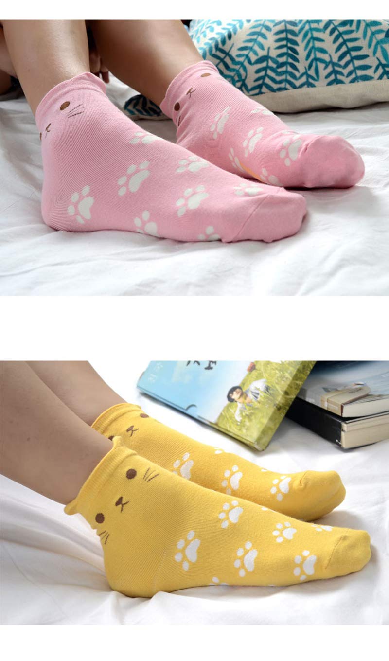 Cute Animal Socks for Women - Dog & Cat Lovers Gift - Funny Crew Socks for Daily Wear