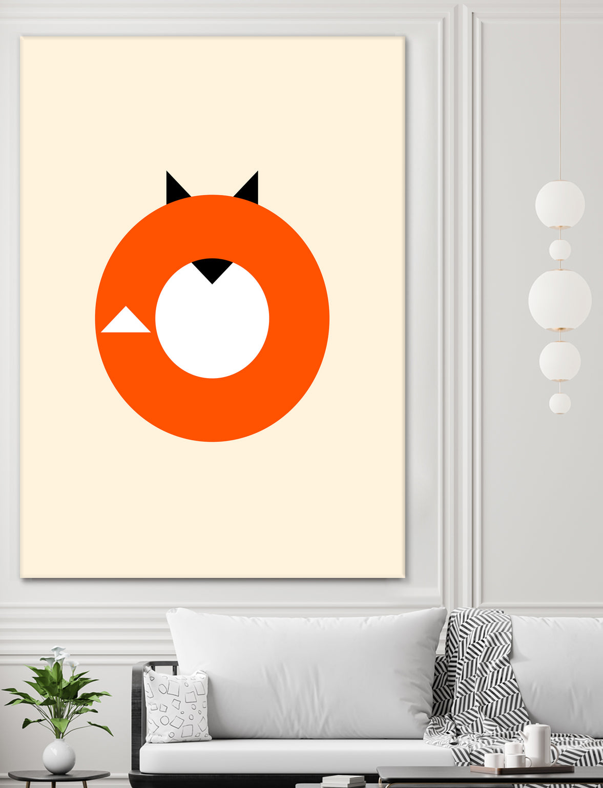 Minimalist Fox Wall Art - Elegant Home Decor for Living Room, Bedroom & Office | Modern Animal Print for Stylish Interiors