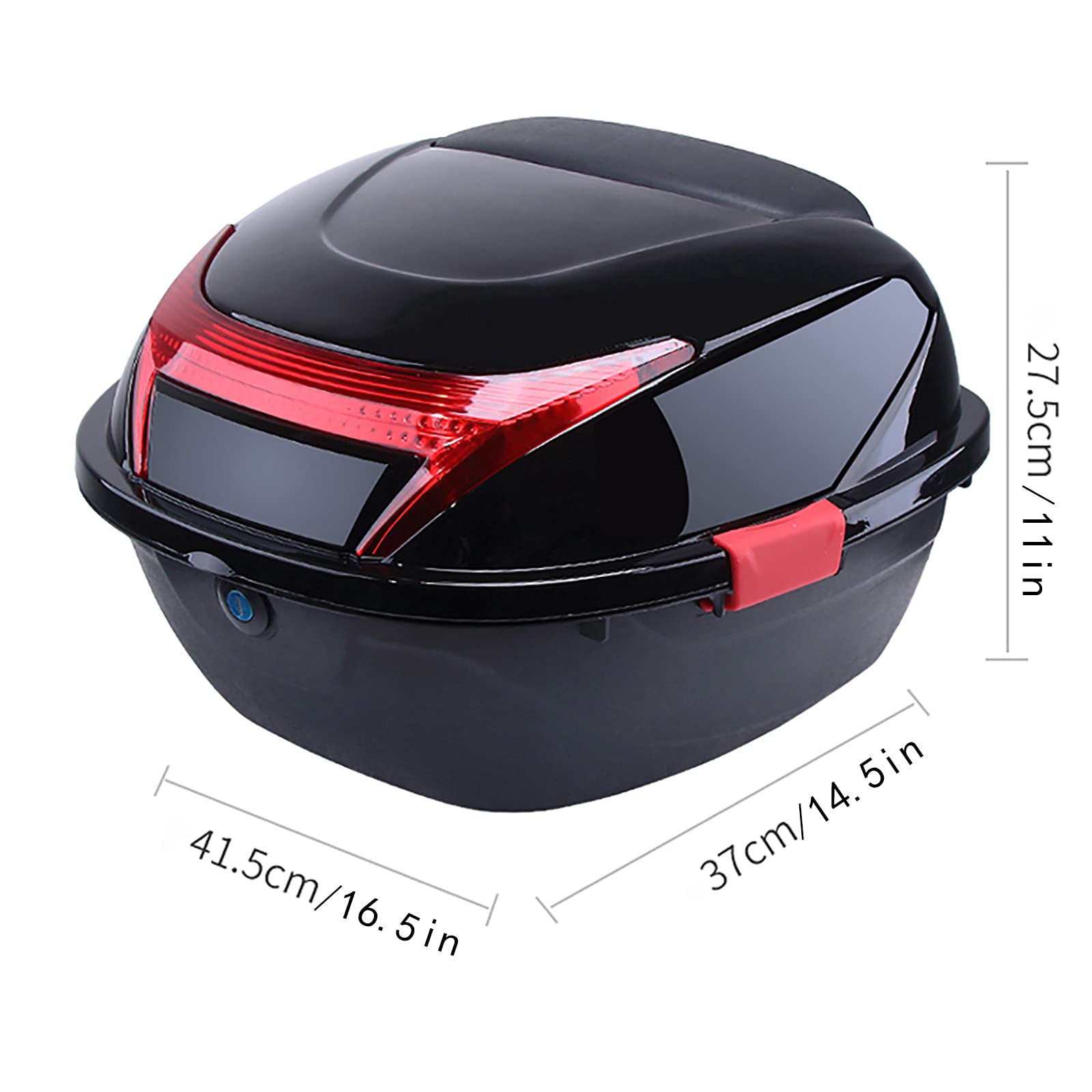 Universal 30L Motorcycle Top Box - Waterproof Rear Luggage Storage for Scooters & Bikes, Fits 2 Helmets with Mounting Hardware - Perfect for Commuting, Touring & Road Trips