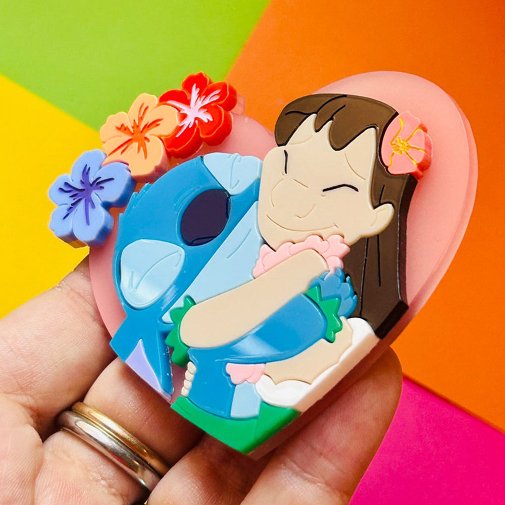 Best Friends Forever Acrylic Brooch - Cute Cartoon Collection by Makokot Design - Perfect for Gifts, Jewelry Accessories & Outfit Decoration