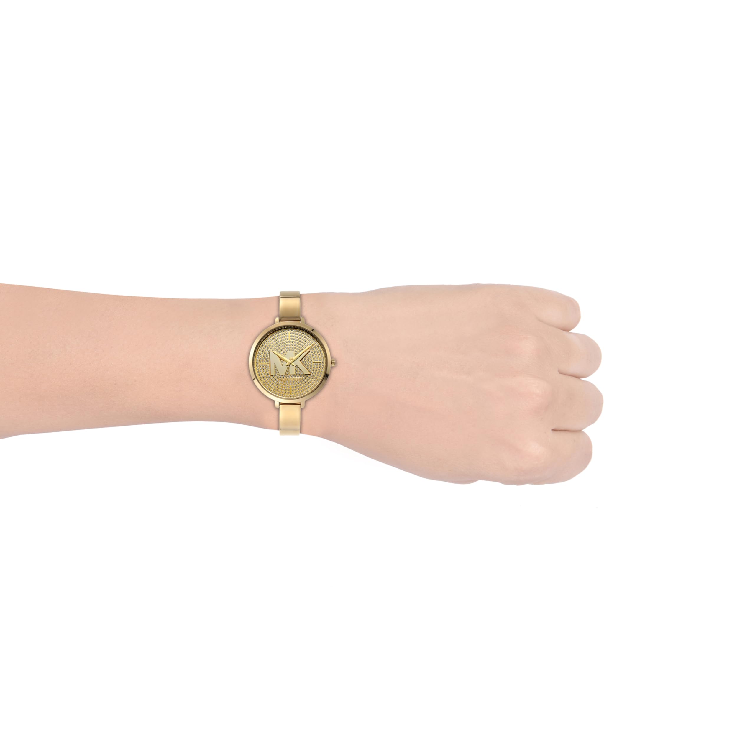Michael Kors Parker Women's Watch - Stainless Steel & Pavé Crystal Watch with Interchangeable Bands (Steel/Leather/Silicone) | Elegant Dress Watch for Work, Parties & Everyday Wear