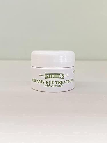 Kiehl's Creamy Eye Treatment with Avocado - 7ml Travel Size Eye Cream for Dark Circles & Puffiness | Hydrating & Nourishing Under Eye Care | Perfect for Travel & Daily Skincare Routine