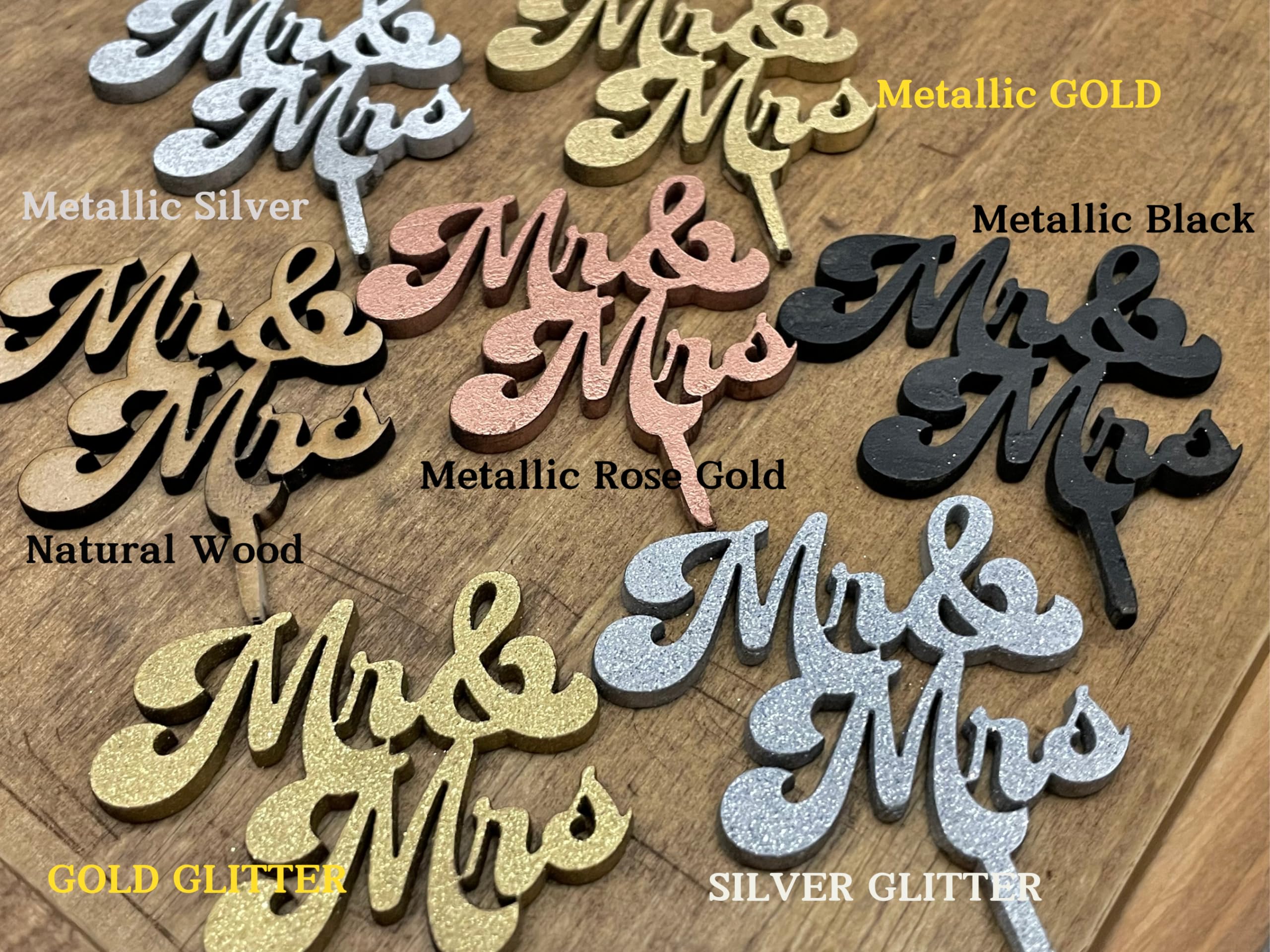 Personalized Wedding Cake Toppers - Custom Bride & Groom Name Cake Topper | Premium Baltic Birch Mr & Mrs Cake Decor | Anniversary & Engagement Party Decorations | Perfect for Weddings, Bridal Showers & Romantic Celebrations