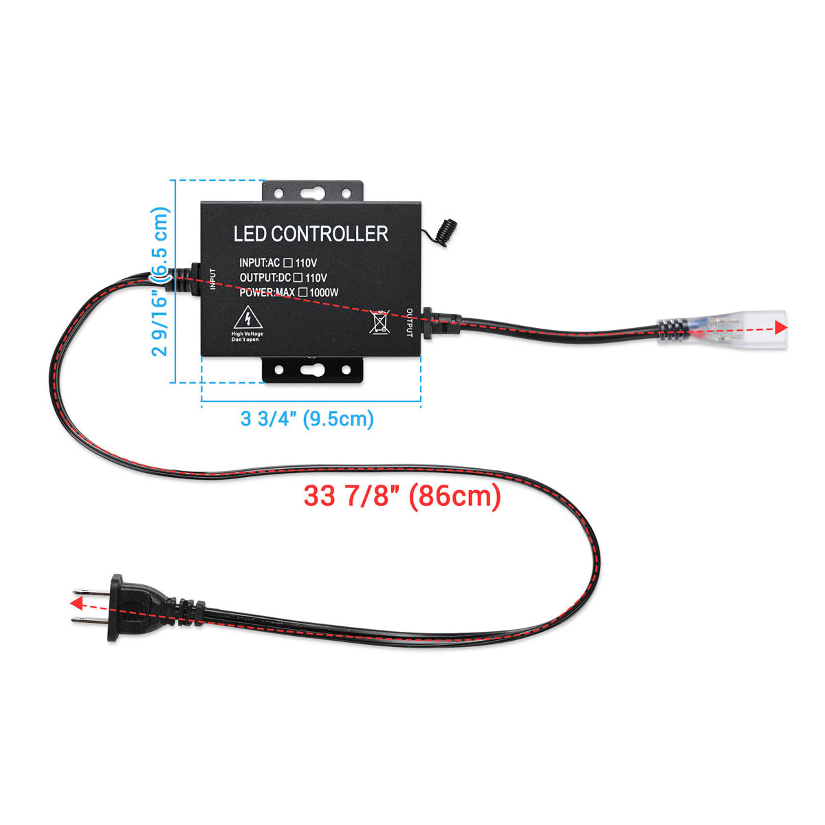 TheLAShop LED Neon Light with RF Remote Control - 110V Warm White Glow for Home, Bar, Wedding & Party Decor