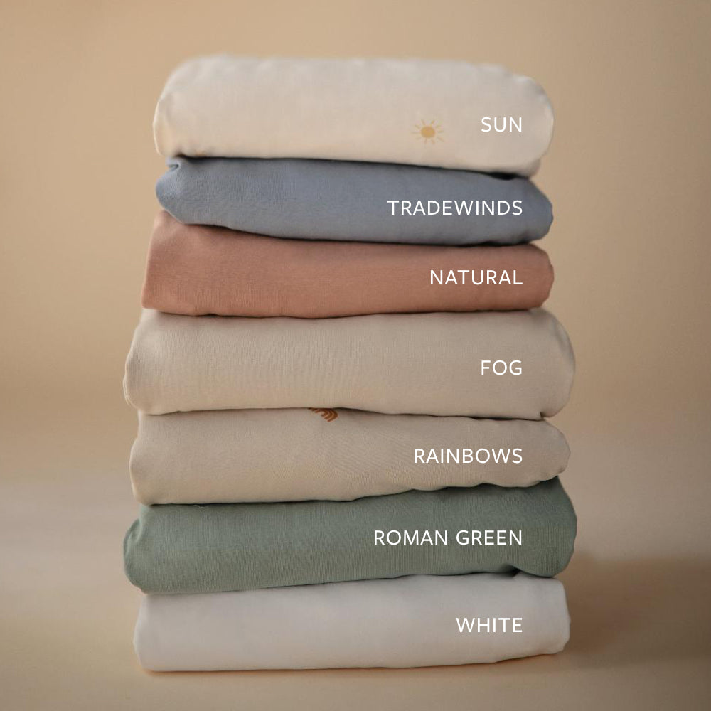 Breathable Stretchy Crib Sheet - Soft Organic Cotton Baby Crib Mattress Cover - Perfect for Nursery, Daycare & Travel (Multiple Colors)