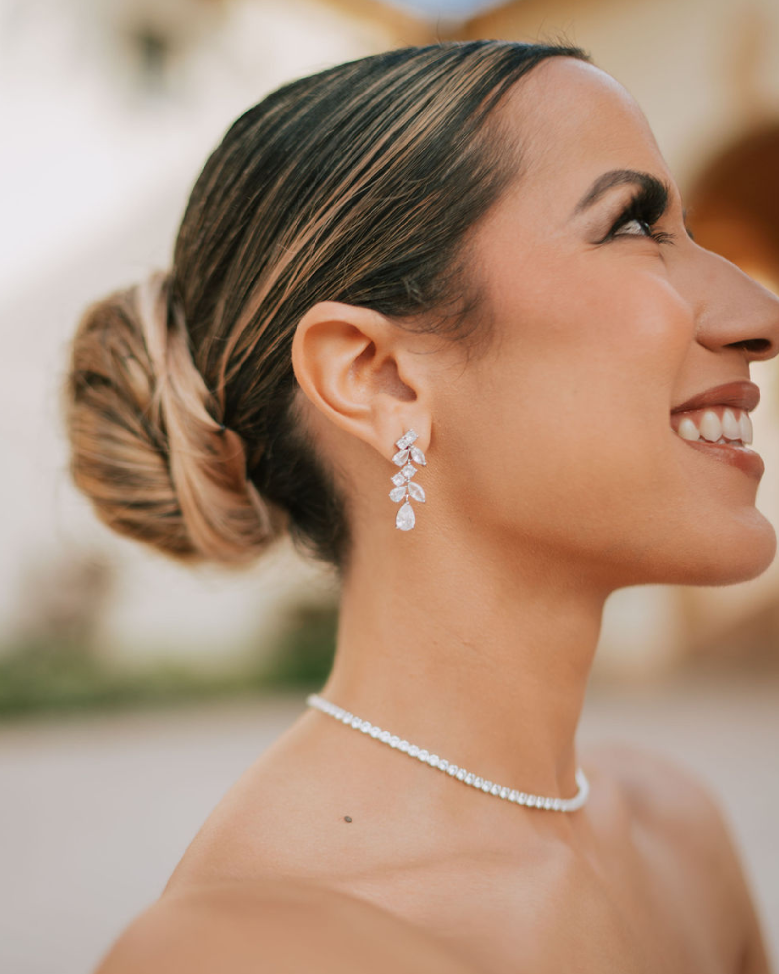 Elegant Petite Scattered Vine CZ Stud Earrings for Women - Perfect for Weddings, Parties & Everyday Wear