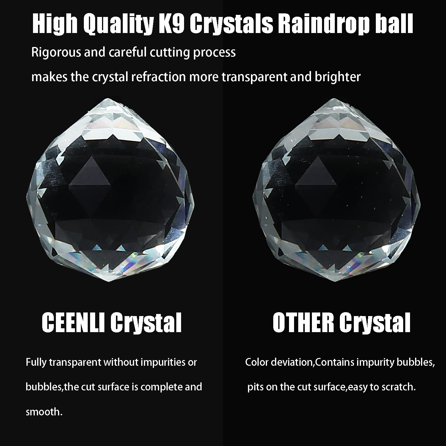 12-Lights Modern Flush Mount Ceiling Light Fixture - Elegant Crystal Chandelier for Bedroom, Living Room, Dining Room - Square LED Pendant Lamp (20