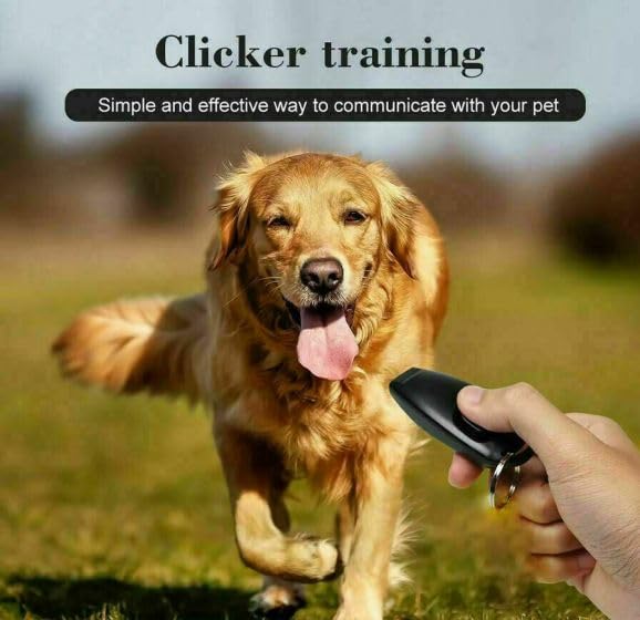 2-in-1 Dog Training Clicker & Whistle - Stop Excessive Barking - Professional Dog Behavior Training Tool - Black - Perfect for Obedience Training, Puppy Training & Behavior Correction