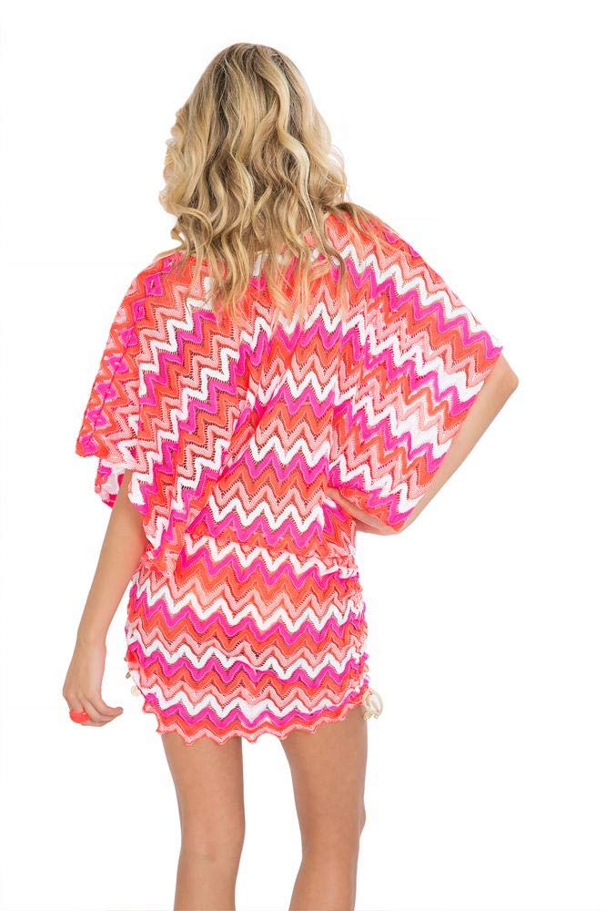 Flamingo Print Beach Cabana V-Neck Dress - Summer Vacation, Pool Party & Tropical Getaway Outfit for Women