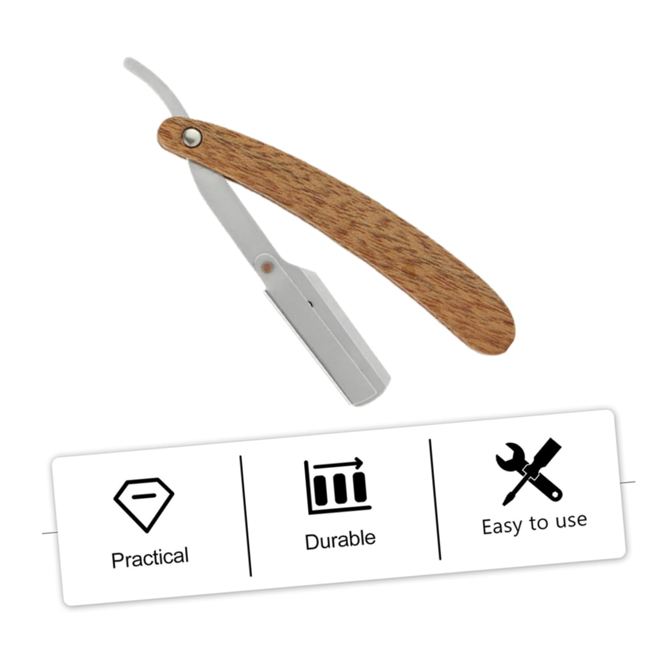 Premium Rosewood Folding Manual Razor Stand for Men | Barber & Salon Shaver Holder | Durable Wooden Razor Organizer (Blade Not Included) | Perfect for Home Grooming, Professional Barbershops & Travel Shaving Kits