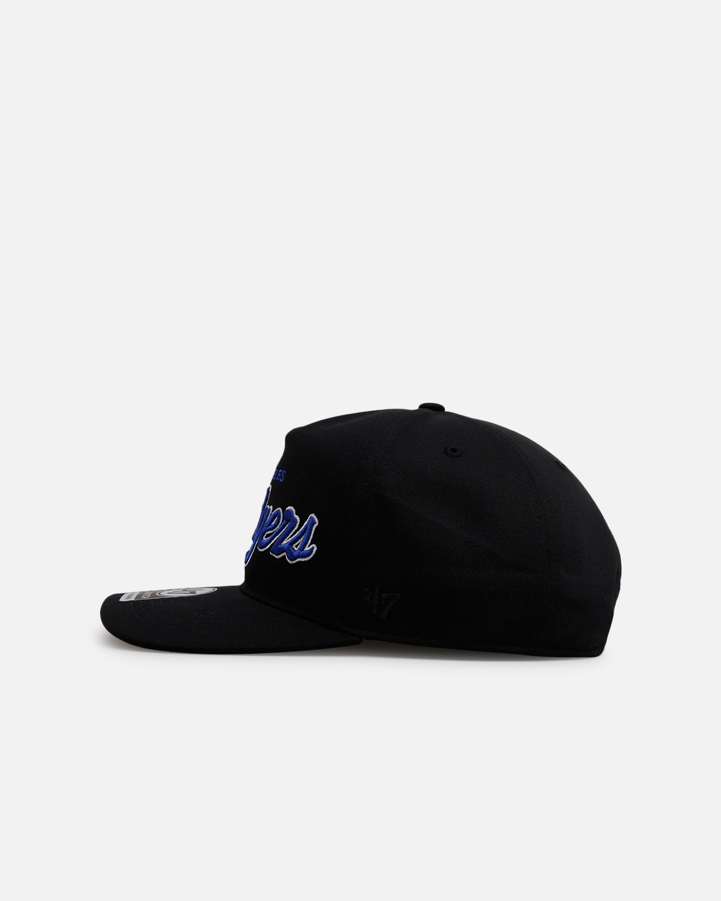 47 Brand Los Angeles Dodgers 'Black Dome Script' Snapback Hat - Adjustable 47 Hitch Back Closure - Official MLB Licensed Baseball Cap for Men & Women - Perfect for Sports Games, Streetwear Fashion & Casual Outfits