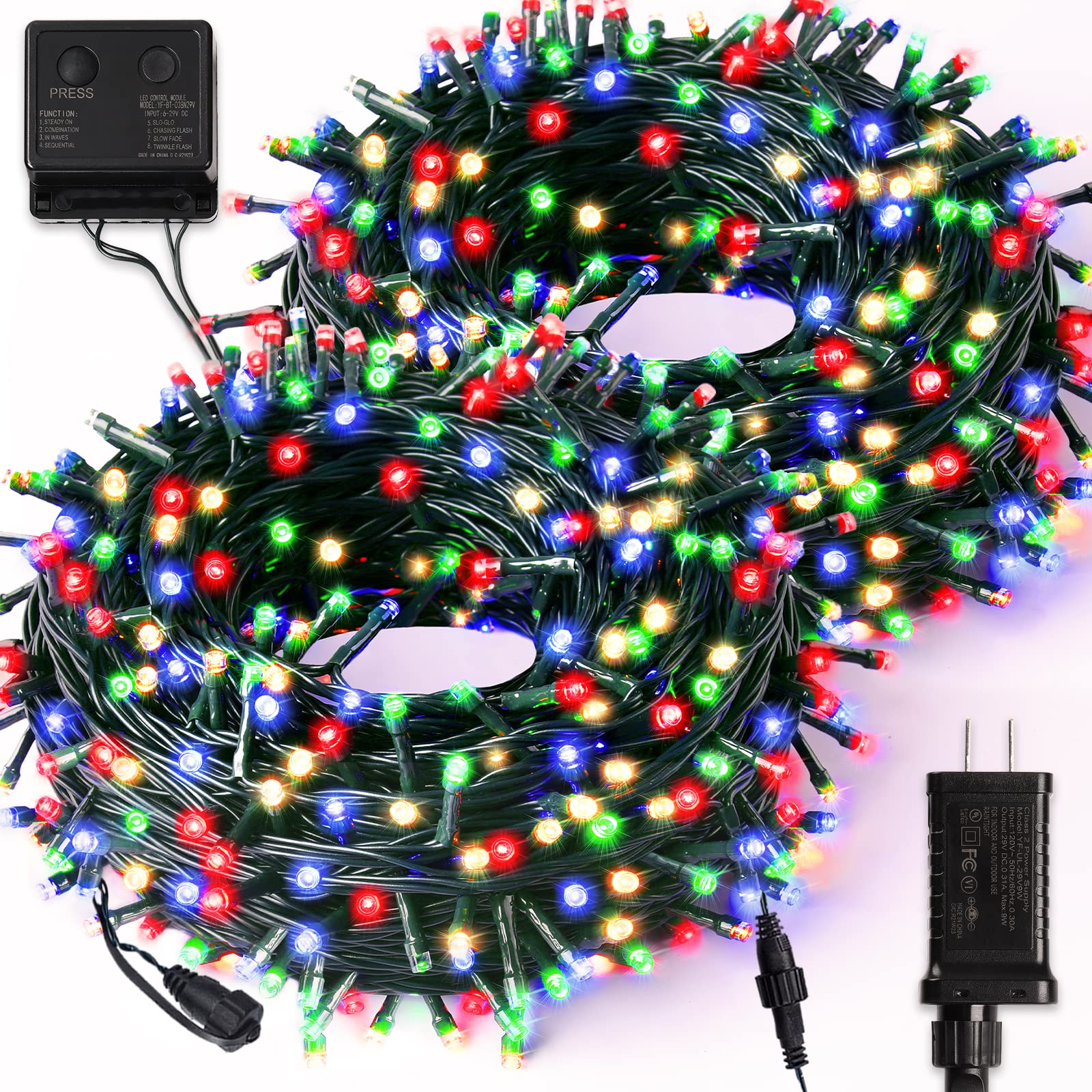ROYAMY 800 LED 276ft Outdoor Christmas String Lights - IP55 Waterproof Fairy Lights for Indoor/Outdoor Use - Perfect for Halloween, Garden, Wedding, Holiday Party & Patio Decorations - Create Festive Atmosphere for Christmas Trees, Yard & Home Decor