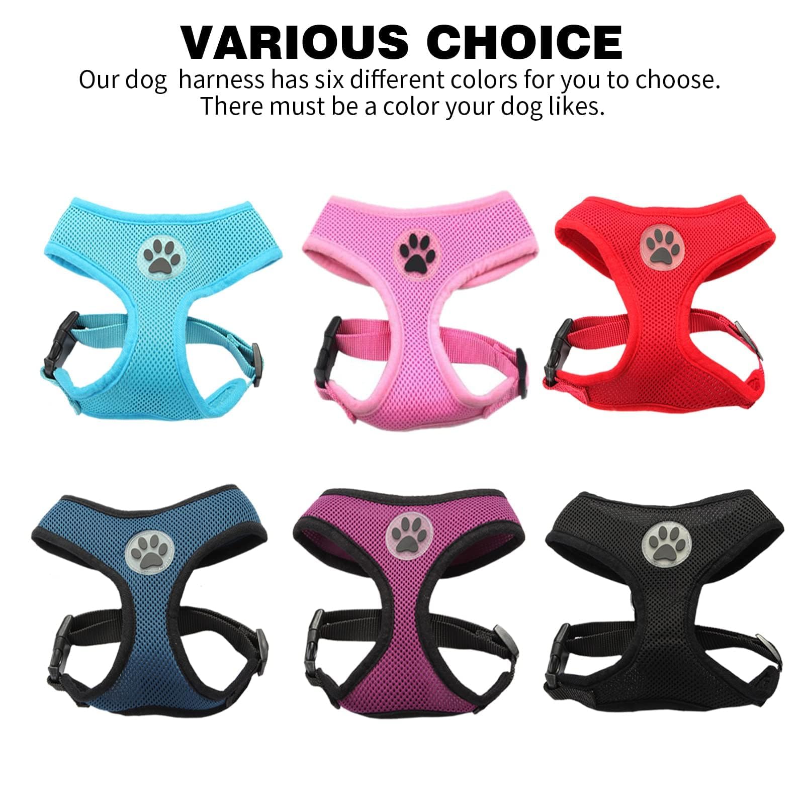 BINGPET Small & Medium Dog Harness - Breathable Mesh No-Pull Adjustable Pet Vest for Puppies & Cats | Perfect for Walking, Training & Outdoor Adventures