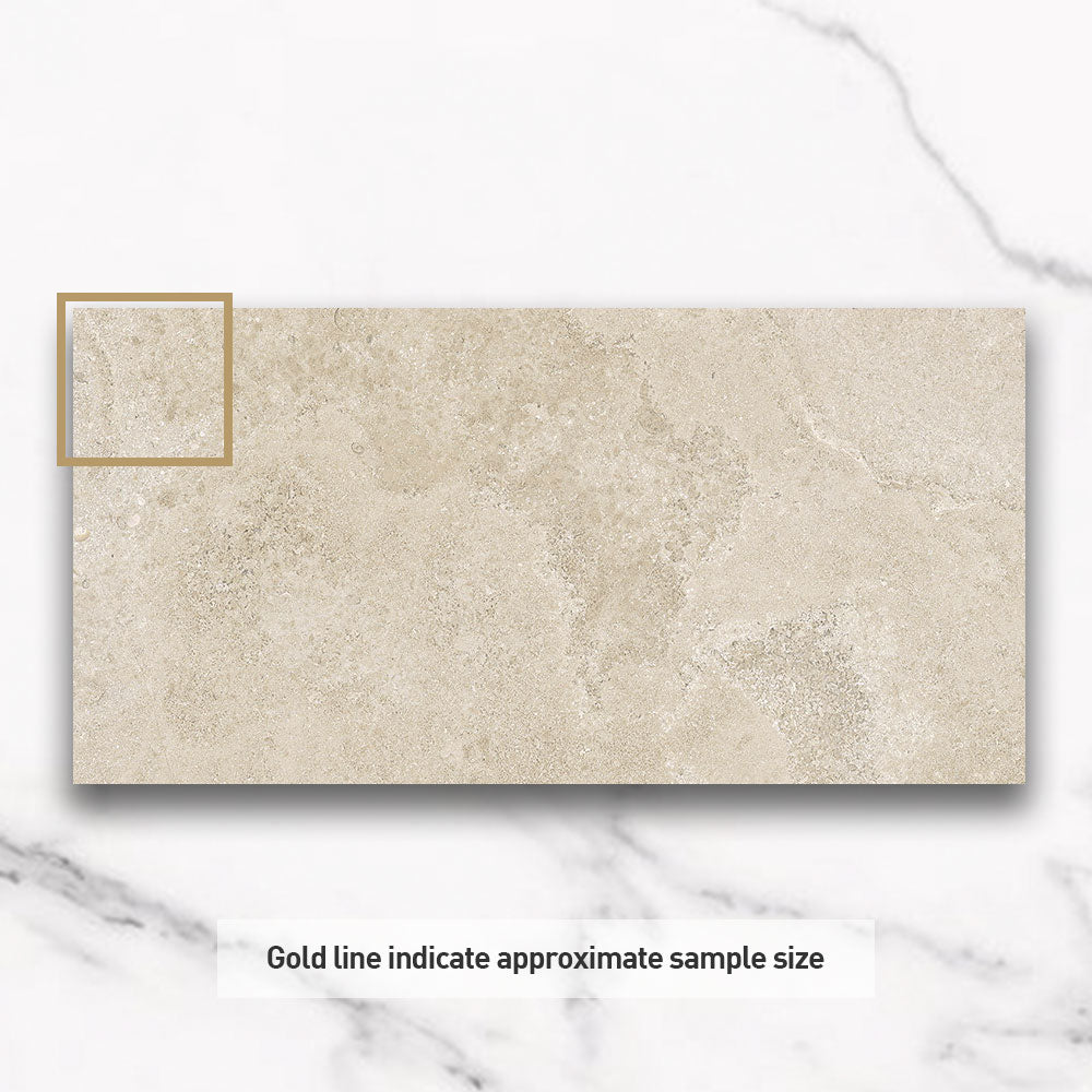 Bordeaux Beige 300x600mm Matte Porcelain Tile with Marble Look - Perfect for Bathroom Walls, Kitchen Backsplash & Flooring