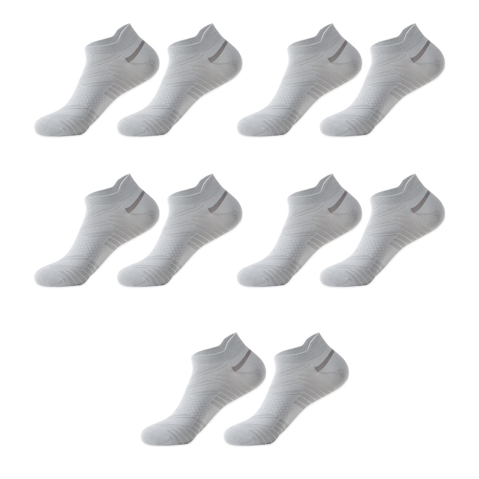 Men's Compression Athletic Socks - Anti-Slip Breathable Ankle Socks for Hiking, Running & Sports (5-Pack) - Perfect for Workouts, Jogging & Outdoor Activities