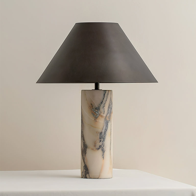 Elegant Cline Marble Table Lamp - Modern Home Decor Lighting for Living Room, Bedroom & Office - Dimmable LED Desk Lamp with USB Port