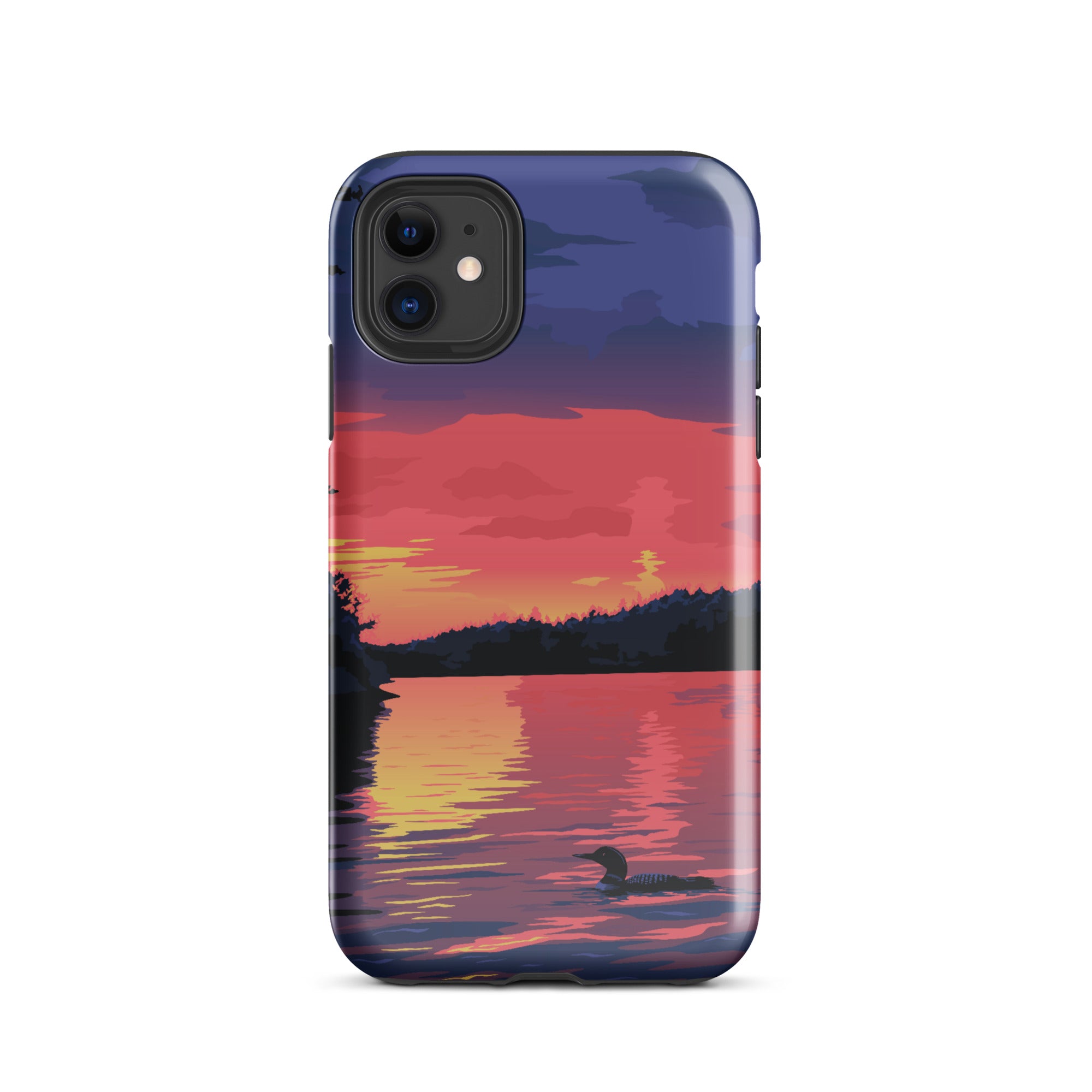 Premium iPhone Protective Case with Sunset Loon Design - Shockproof & Scratch-Resistant Cover for iPhone [Models] | Perfect for Outdoor Adventures, Travel & Daily Protection