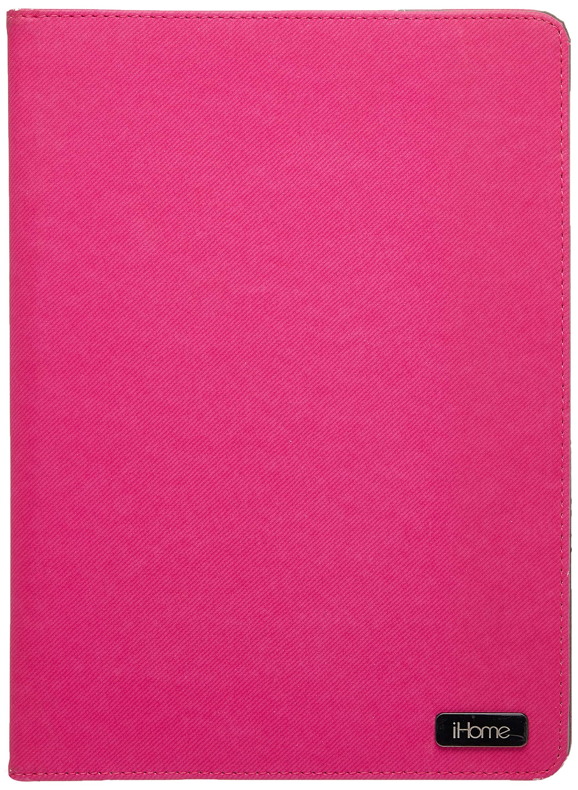 iHome Mag Folio-Swivel Magnetic Case for iPad Air (5th/4th Gen) - 360° Rotating Stand with Auto Wake/Sleep - Retail Packaging (Pink) - Perfect for Work, Travel & Home Use