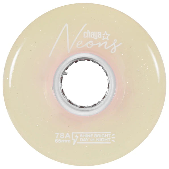 Chaya Neons Light Up Wheels 4pk - LED Glow Skate Wheels for Roller Skates & Inline Skates - Perfect for Night Skating, Rink Parties & Outdoor Fun