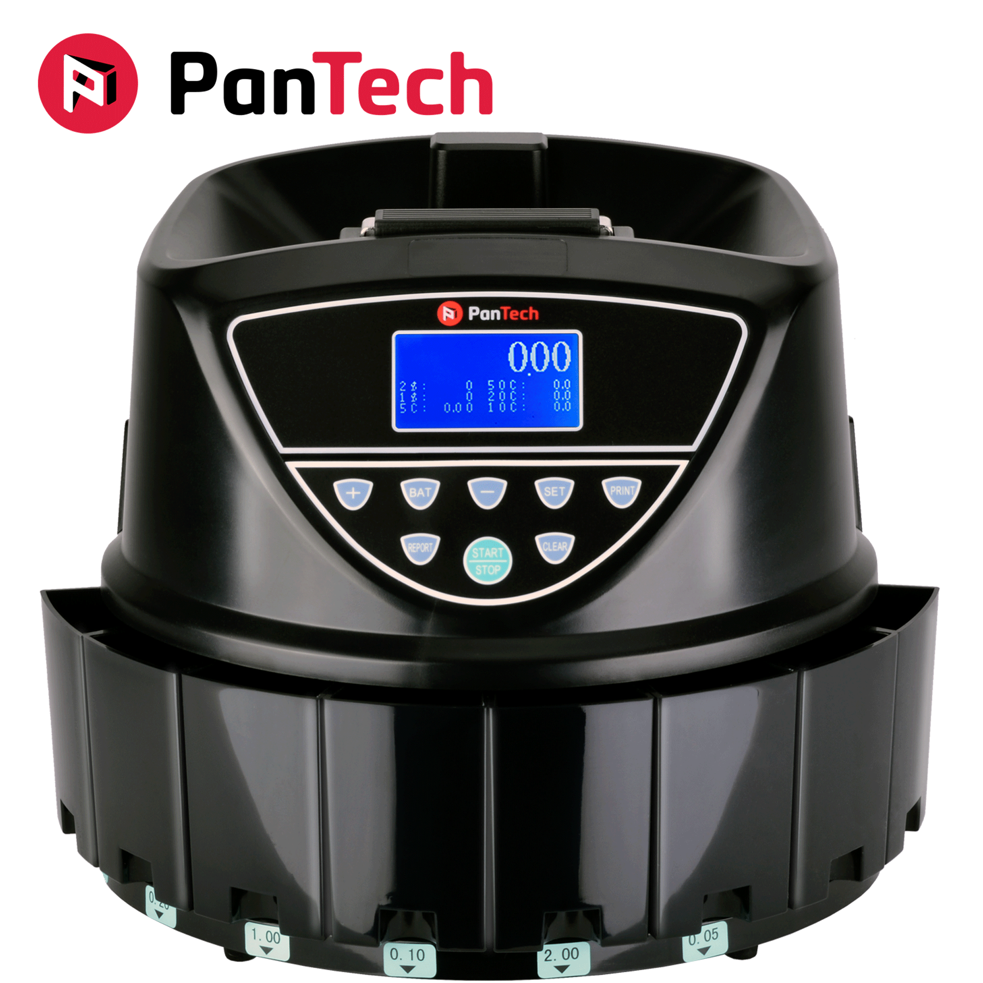 PanTech Australian Coin Sorter with Printing Function - 400 Units/Min High-Speed Counting Machine with Digital LCD Display | Fast, Accurate & Jam-Proof Coin Counter | Large Capacity Hopper for Banks, Retail Stores & Cash-Intensive Businesses