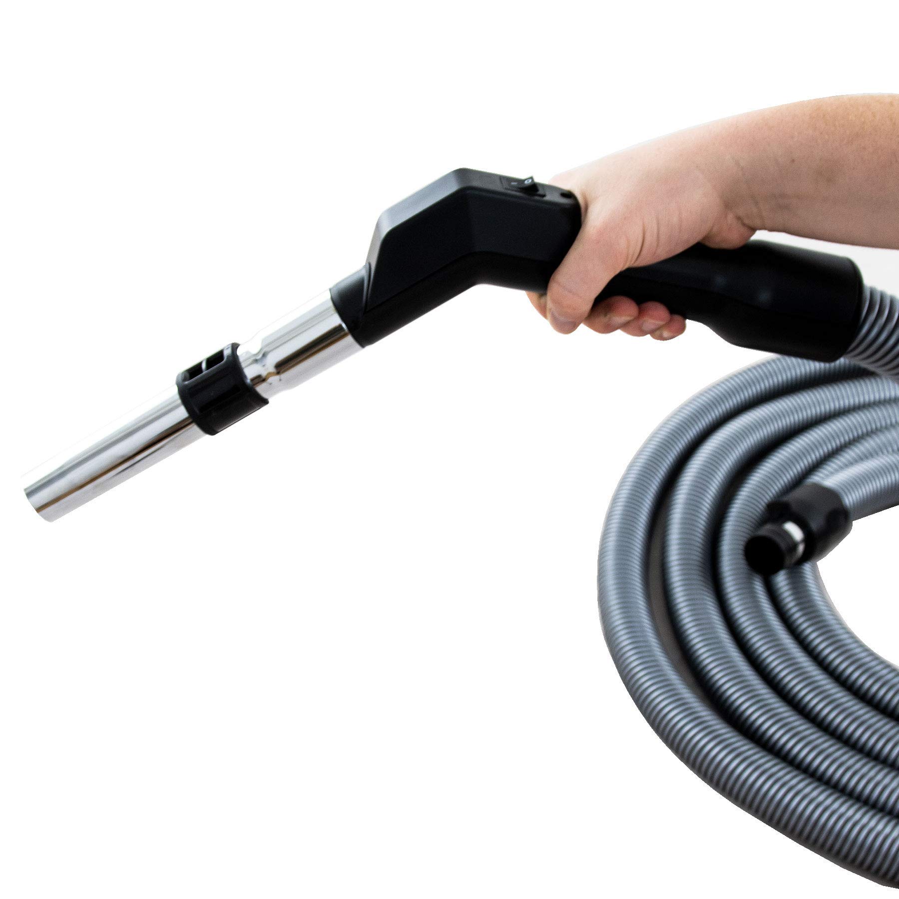 10.7m Central Vacuum Hose - Comfort & Durable for Home Cleaning