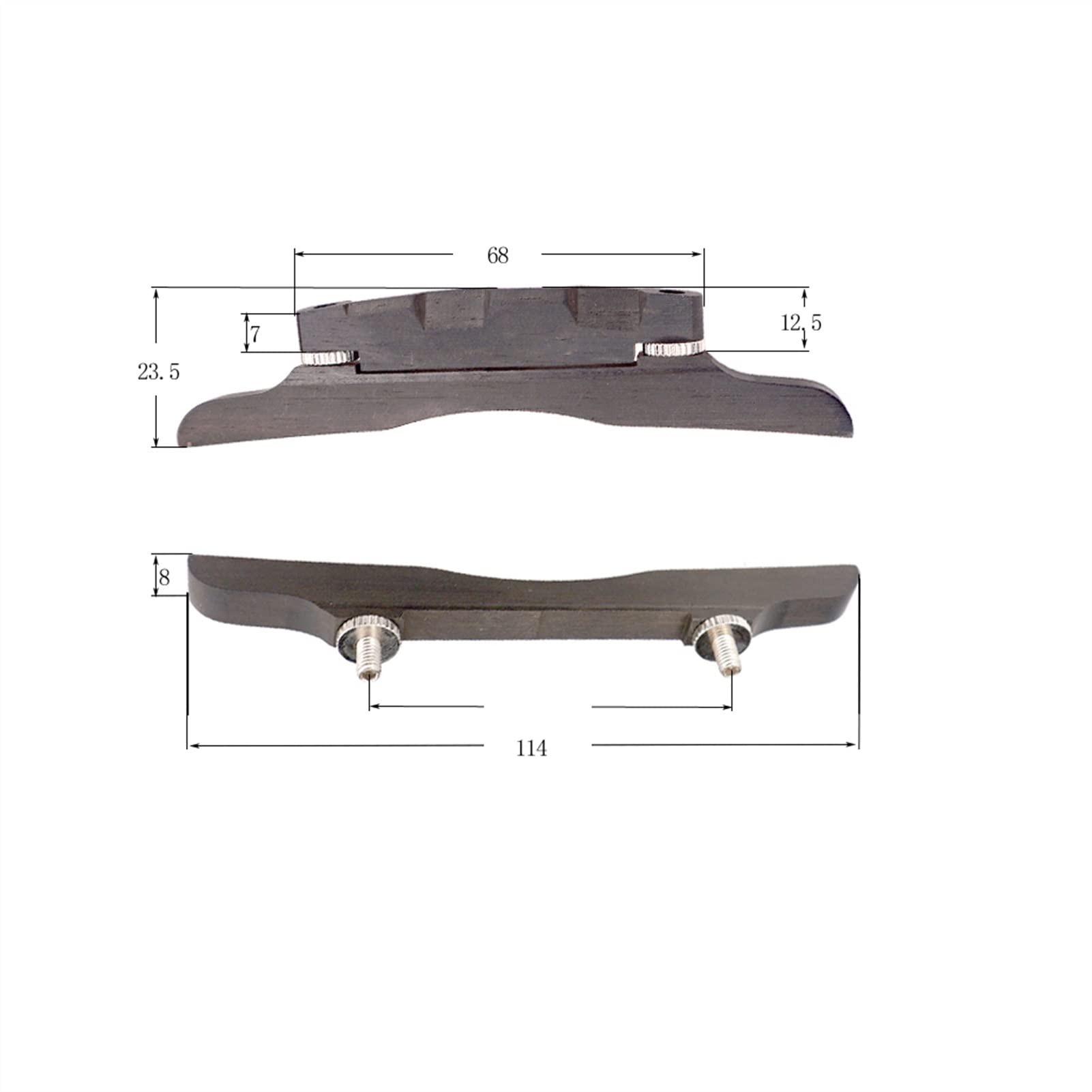 Premium Adjustable Rosewood Guitar Mandolin Bridge - High-Quality Guitar Parts for Enhanced Sound & Playability - Perfect for Acoustic & Electric Instruments