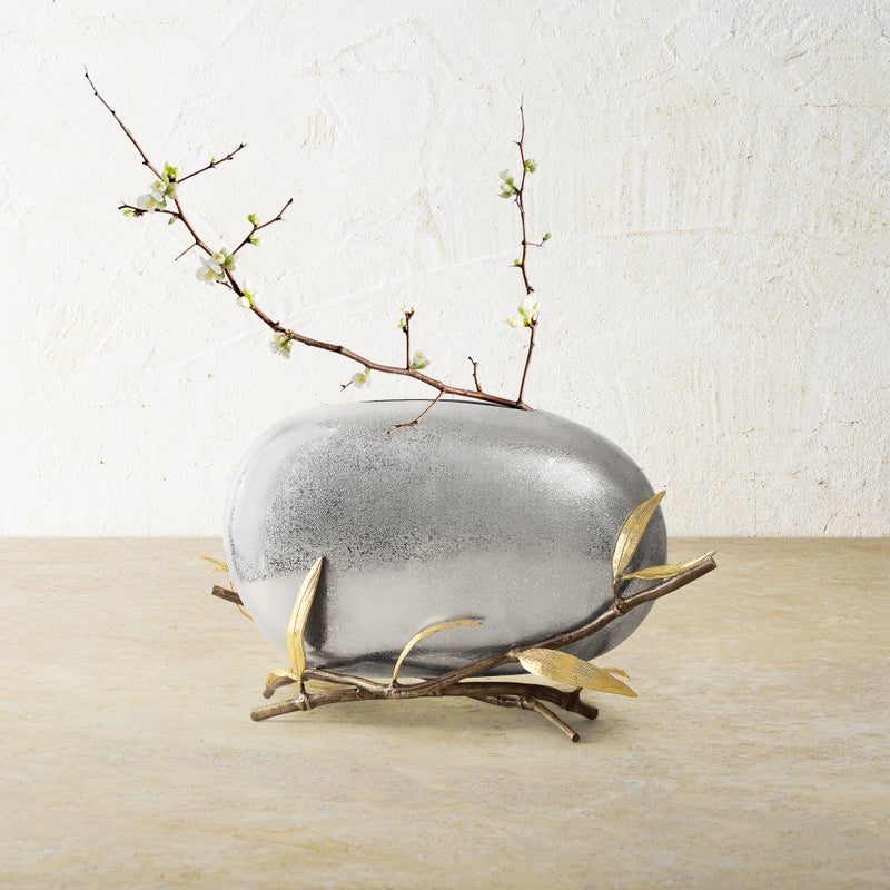 Zen Garden Pebble Vase - Natural Stone Decorative Vase for Home, Office & Meditation Spaces | Perfect for Feng Shui, Zen Decor & Relaxation