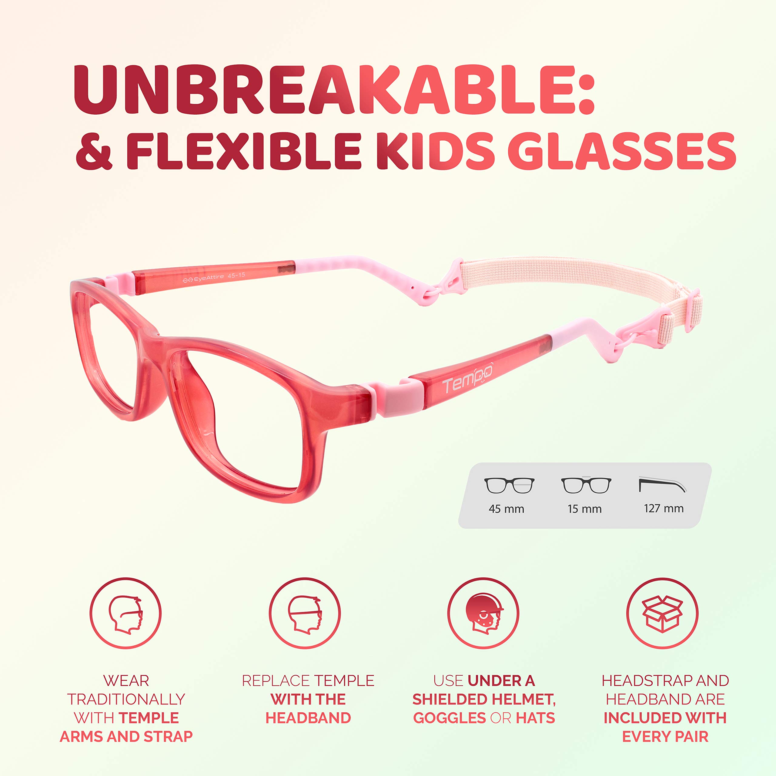 Unbreakable Kids Glasses - Flexible & Durable Children's Eyewear for Active Lifestyles - Perfect for School, Sports, and Everyday Play - Model 3003