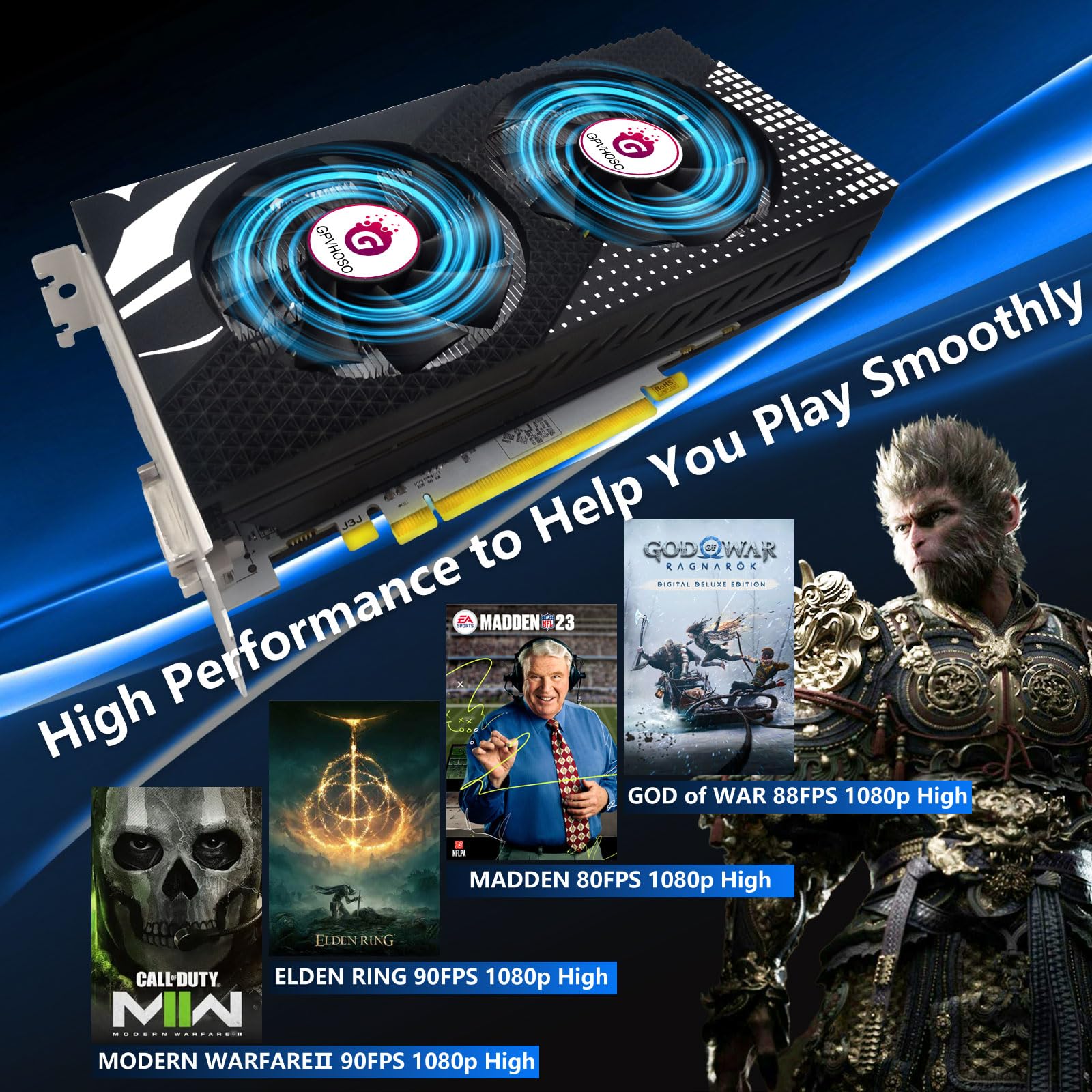 AMD Radeon RX 580 8GB GDDR5 256-bit Gaming Graphics Card with Dual Cooling Fans - 1289MHz Core Clock, 2048SP, HDMI/DP/DVI Outputs, PCIe 3.0 - Perfect for 1080p/1440p Gaming, Video Editing & 8K Content Creation