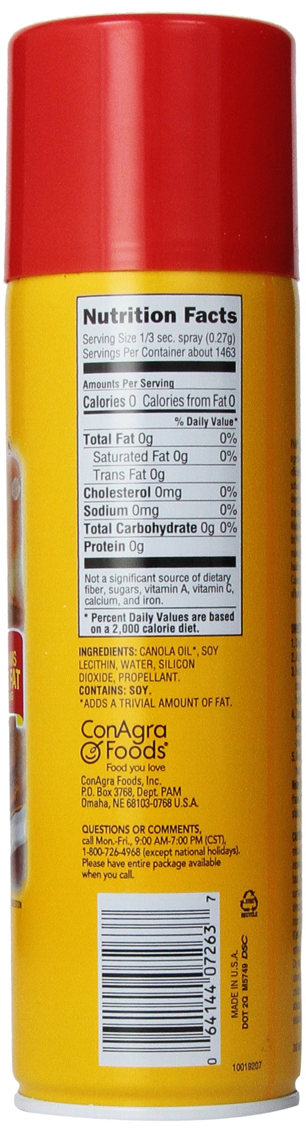 Pam High Yield Canola Non-Stick Cooking Spray - 17 oz (Pack of 1) | Ideal for Baking, Grilling & Frying | Healthy Oil Alternative for Kitchen