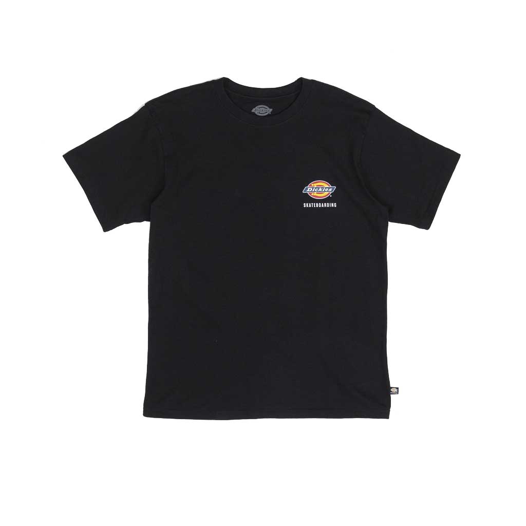 Dickies Skateboarding Logo T-Shirt for Men - Black Cotton Short Sleeve Tee - Casual Streetwear & Skate Style Apparel