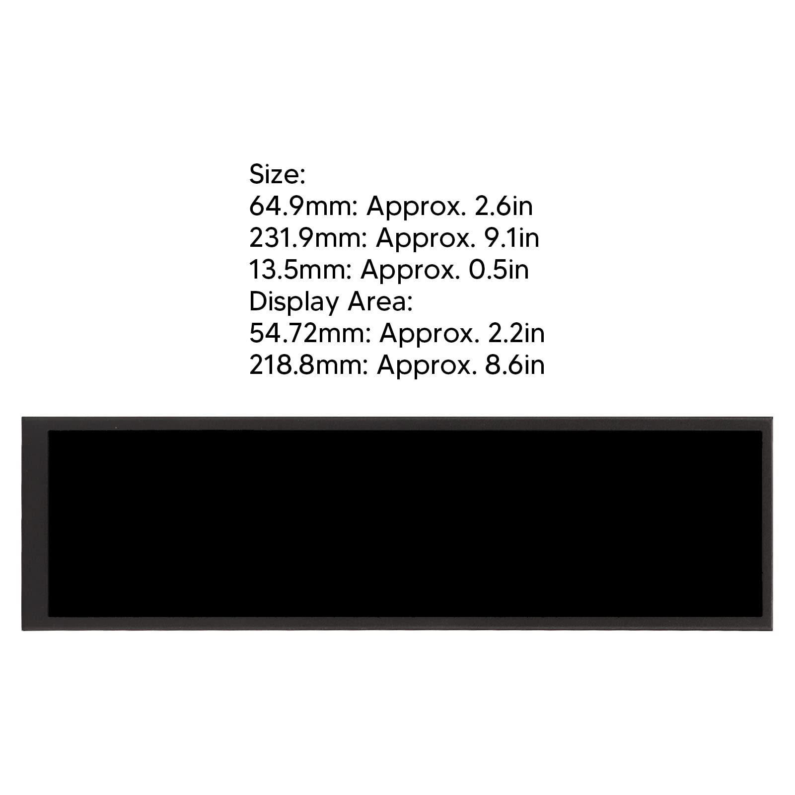 8.8 Inch Touch Screen Monitor - USB LCD HD Secondary Display, FHD IPS Touchscreen for Raspberry Pi, Aida64 Compatible HDR Monitor | Perfect for Coding, Gaming & Digital Signage