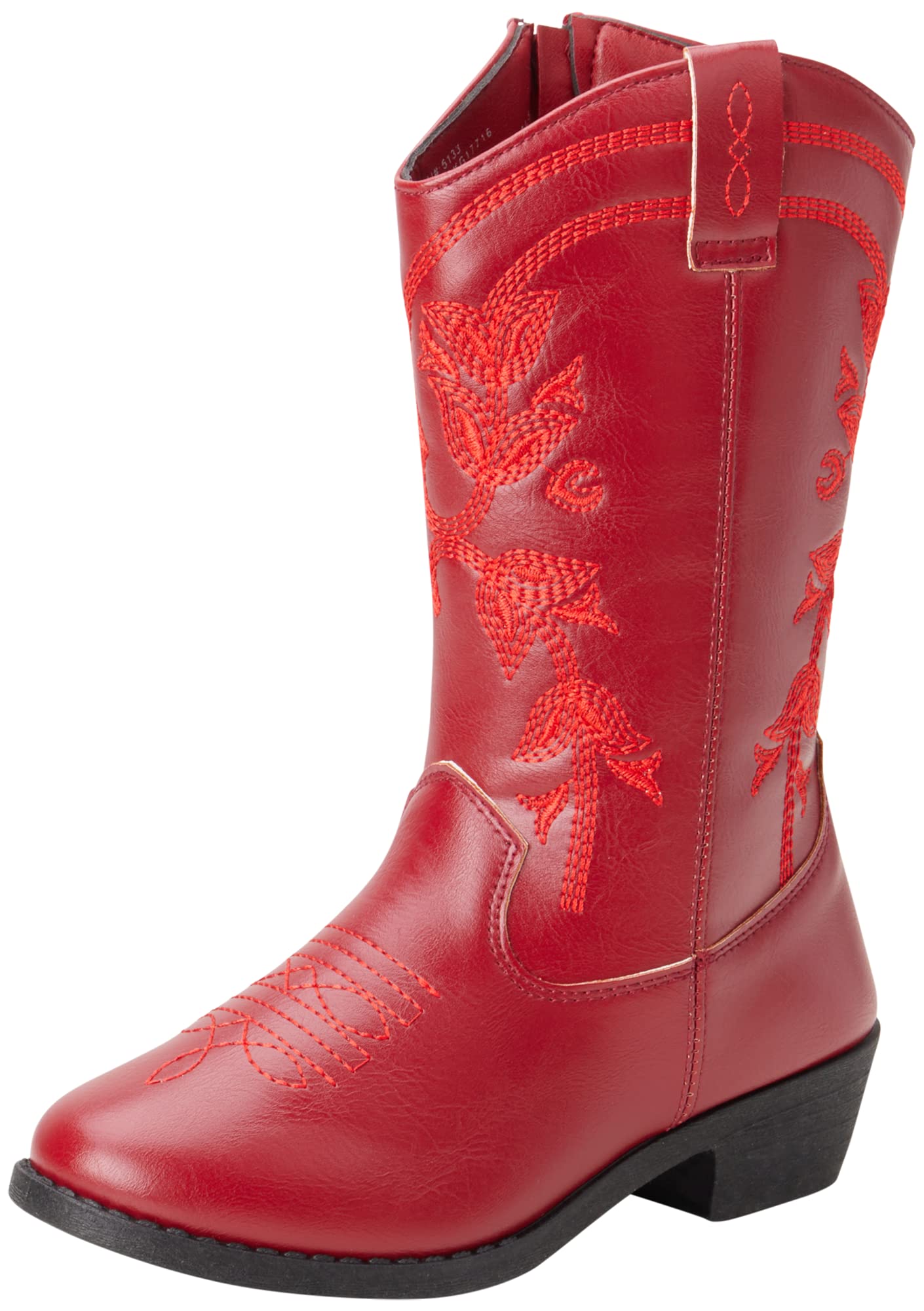 **Toddler Girls Western Cowboy Boots - Comfortable Leather Cowgirl Boots for Kids - Perfect for Rodeo, Halloween Costume & Western Theme Parties - Ideal for Dress-Up, Playtime & Outdoor Adventures**