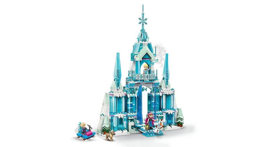 LEGO Disney Princess Frozen Elsa's Ice Palace Castle Toy Set with Mini Elsa, Anna & Kristoff Dolls, Sven Reindeer Figure - Fantasy Gift for Girls & Boys Ages 6+ | Creative Play, Birthday & Christmas Present