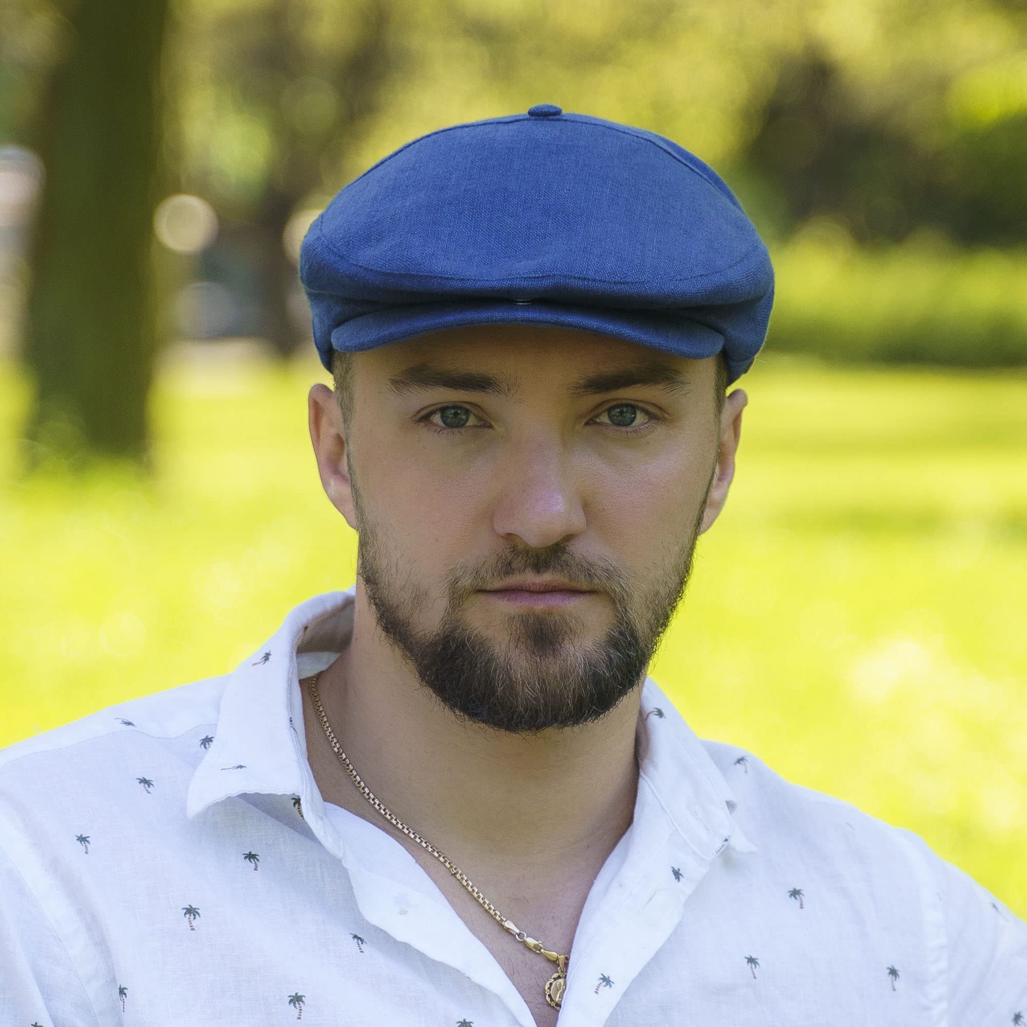 Sterkowski Swede Cap - 100% Linen Flat Cap for Men & Women | Breathable 5-Panel Summer Hat | Lightweight Unlined Design for Outdoor Activities, Travel & Casual Wear