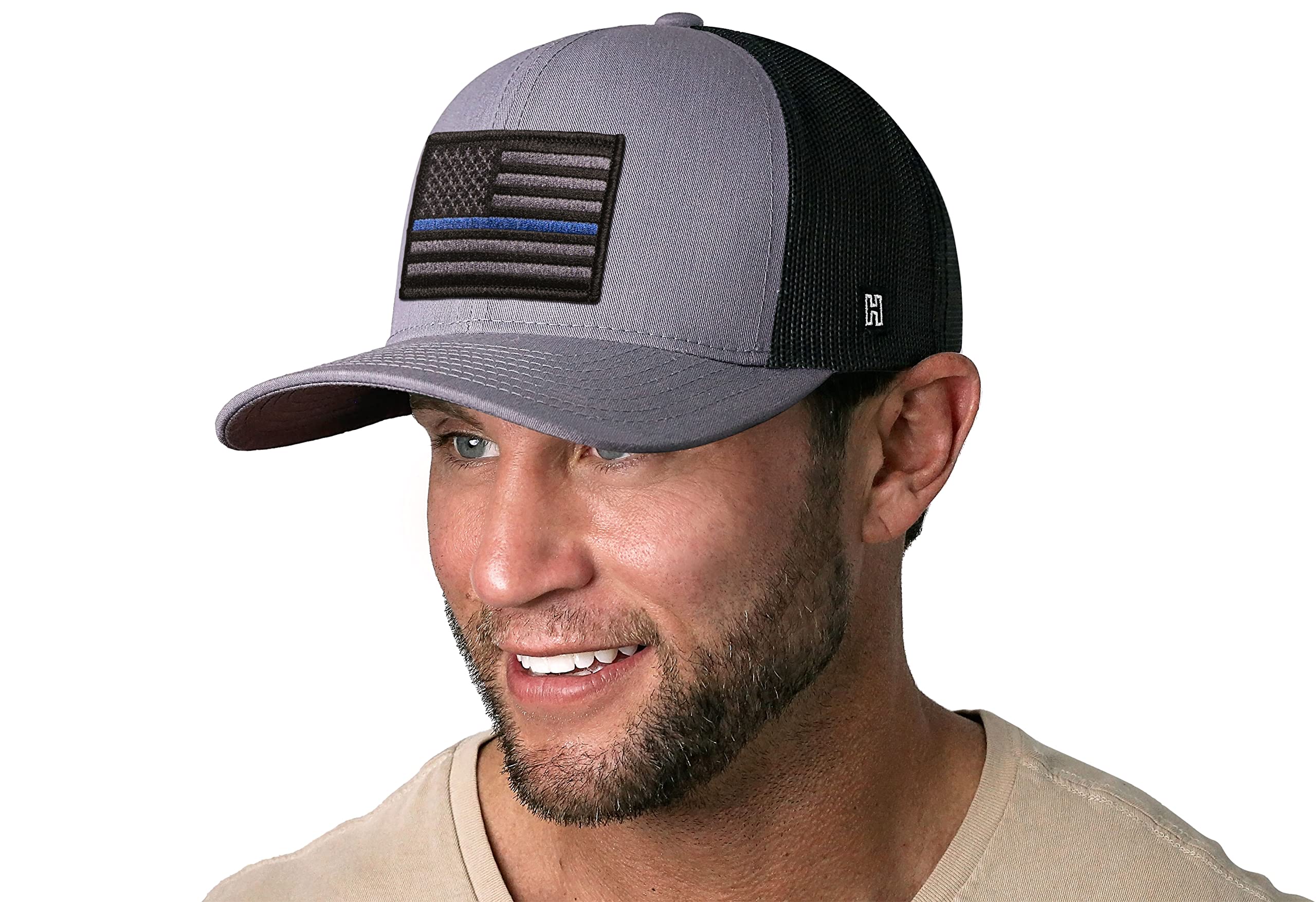 HAKA American Flag Hat - Adjustable USA Trucker Cap for Men & Women | Breathable Mesh Snapback Baseball Hat | Durable Outdoor Sun Protection | Perfect for 4th of July, BBQ Parties & Patriotic Events