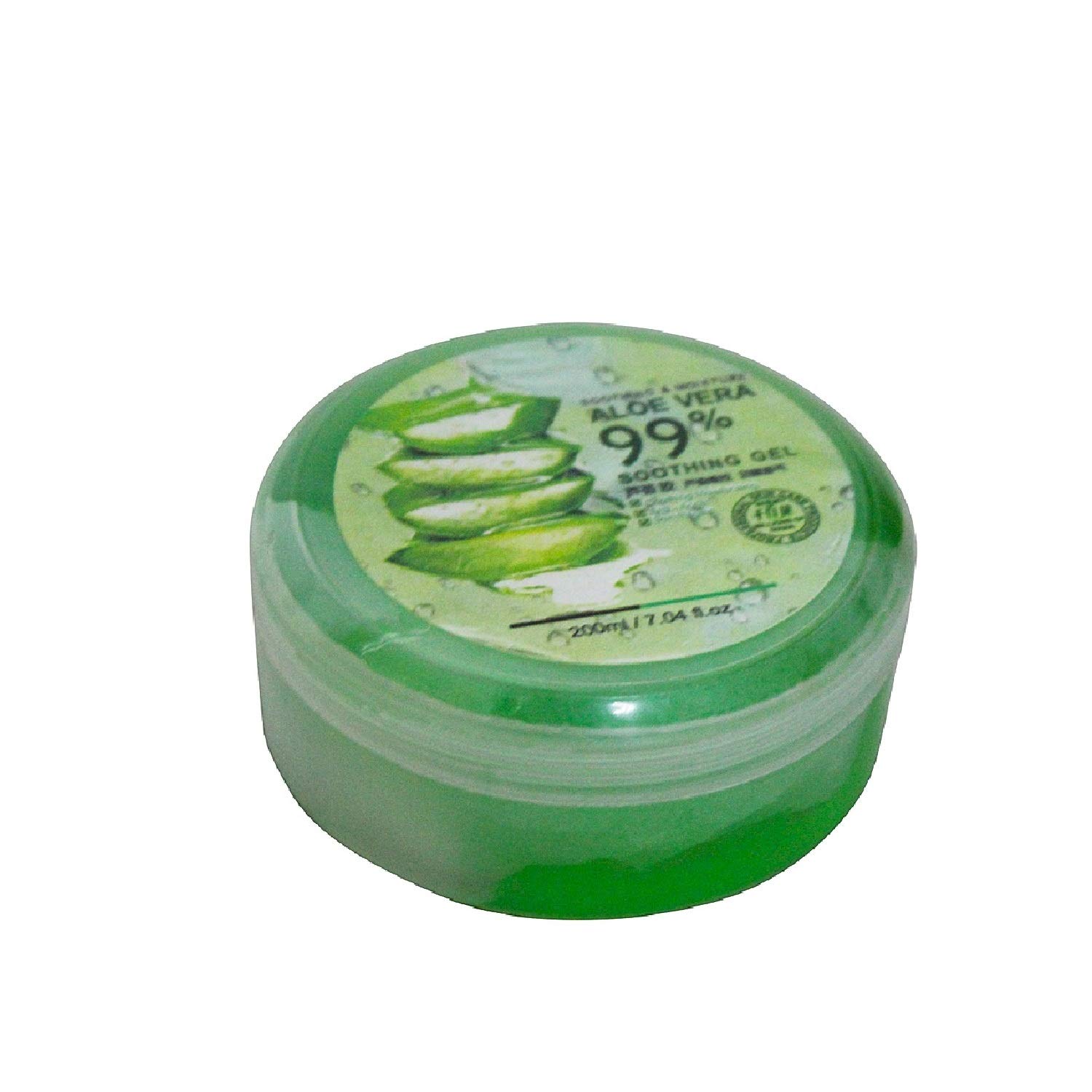 Pure Aloe Vera Gel 99% - Moisturizing, Cooling & Soothing Skin Care for Sunburn, Dry Skin & After Shave - 200ml