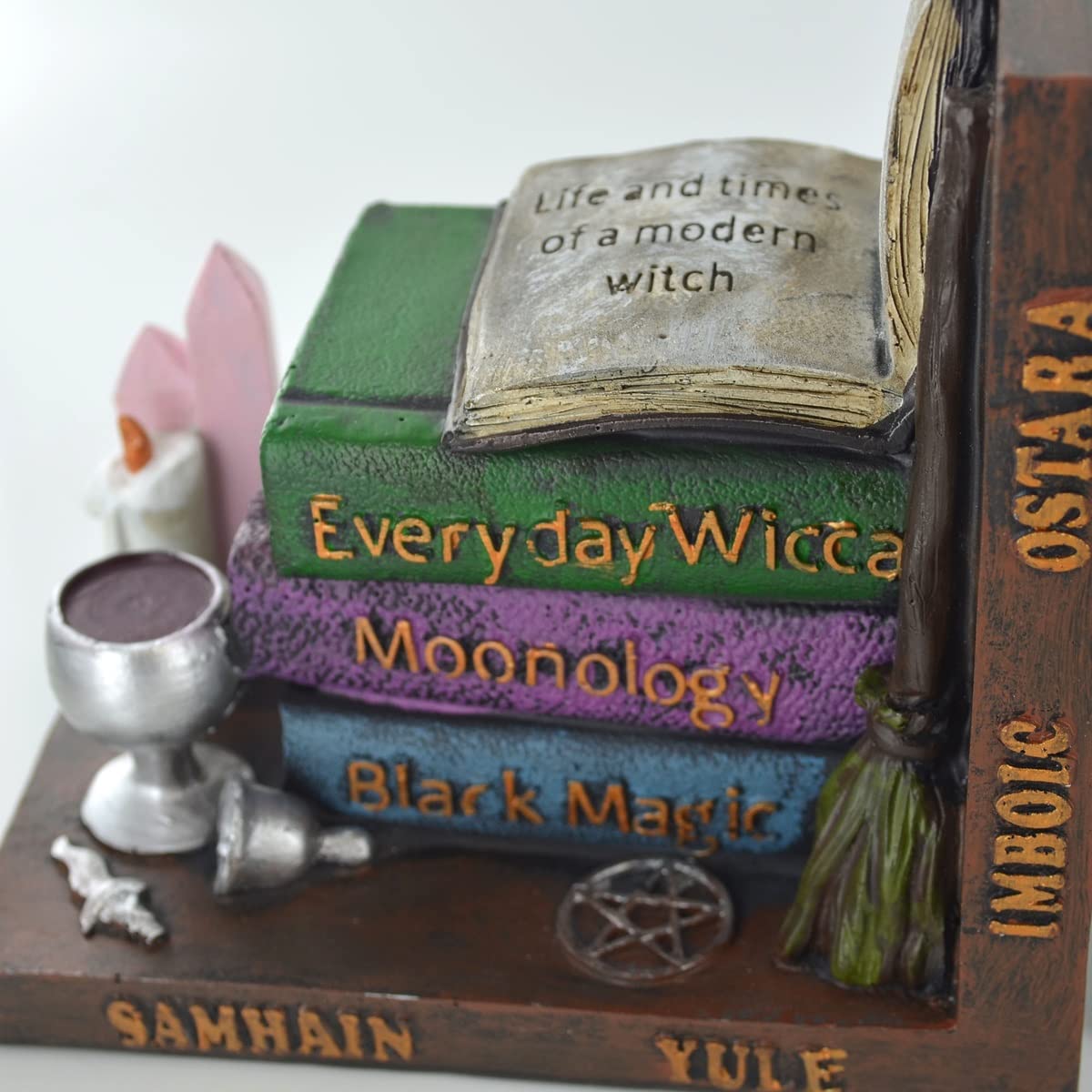 Witches Cauldron Shelf Organizer - Halloween Decor & Witchcraft Supplies for Home, Altar & Witchy Room Decor - Perfect for Spooky Season & Wiccan Rituals