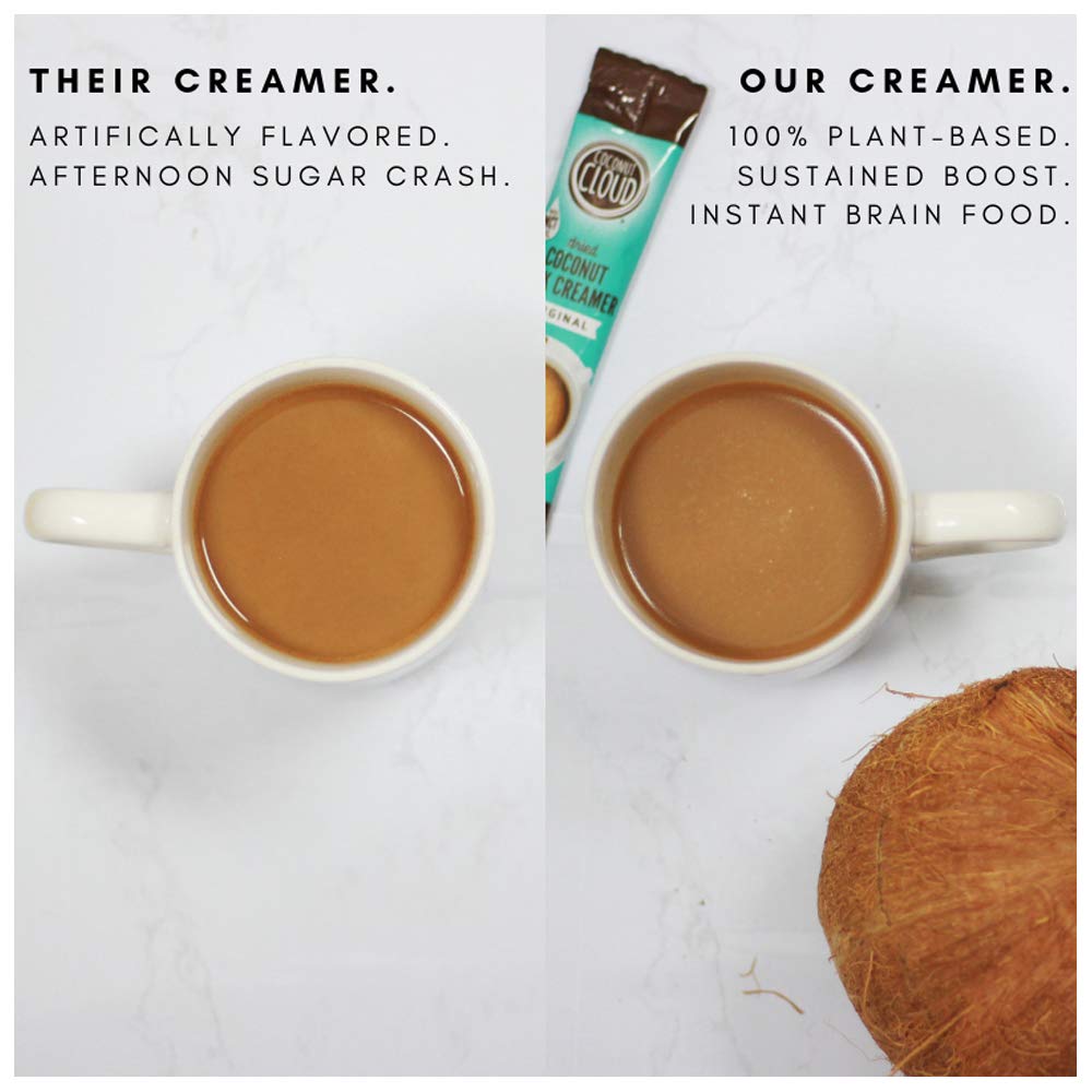 Vegan Coconut Milk Coffee Creamer Powder with MCT Oil - Dairy Free, Non-GMO | 60 Single Serve Sticks (Original, Vanilla & Salted Caramel) | Perfect for Keto, Paleo Diets & Office Coffee Breaks