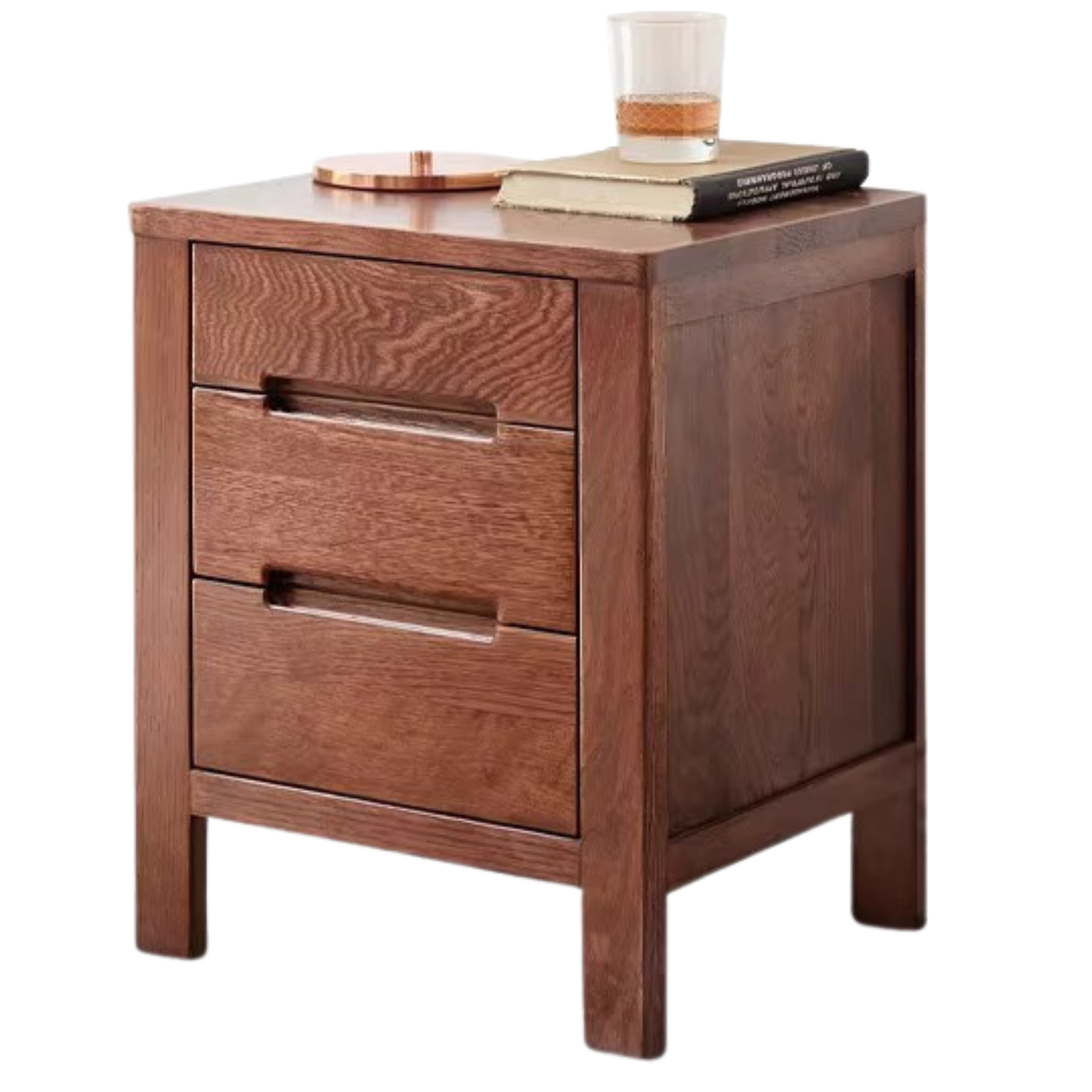 15.7x13.8x19.7 inch / 40x35x50сm / Walnut Color / three-drawer Nightstand