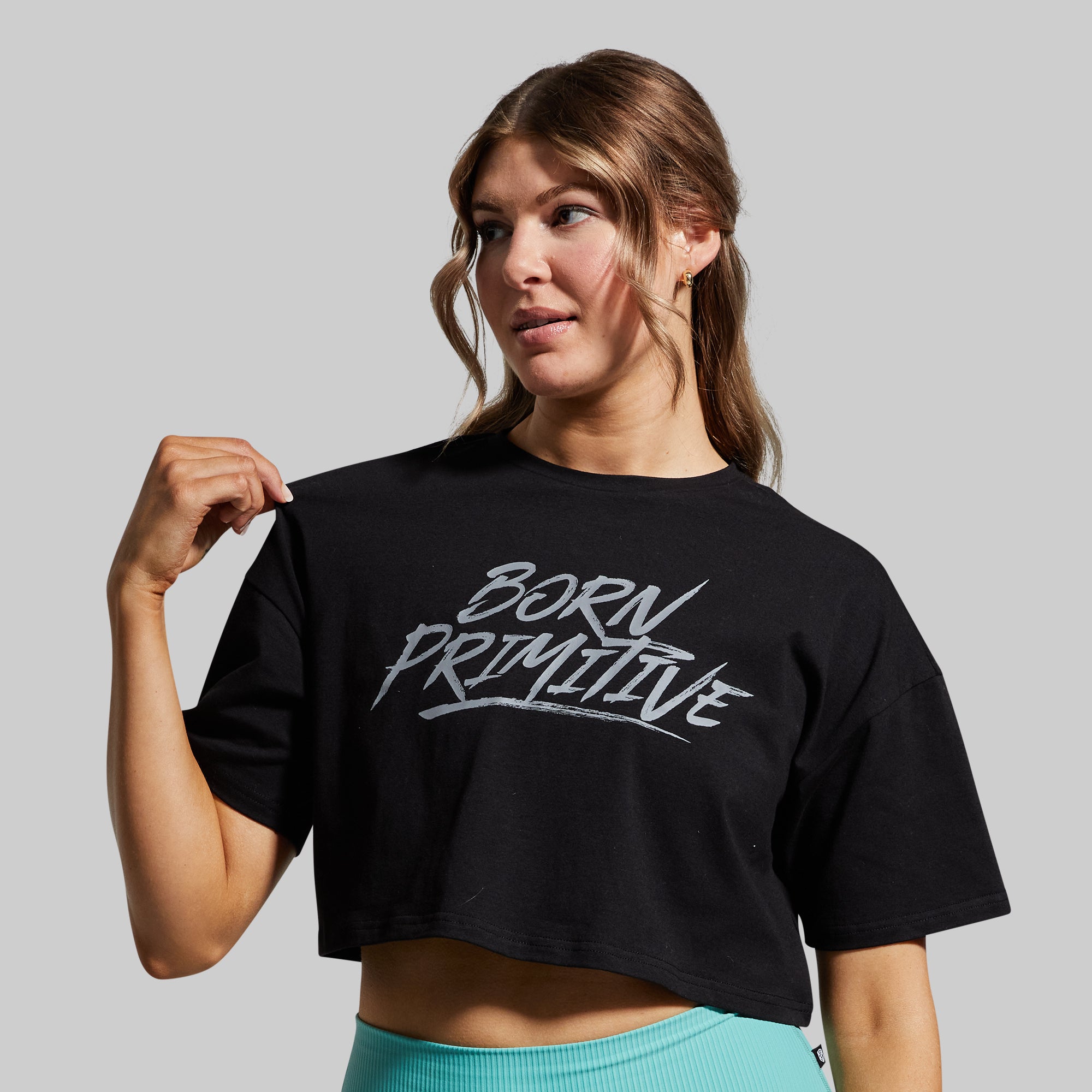Training Crop Tee 2.0 - Women's Workout Shirt for Yoga, Running & Gym (Black) | Breathable & Comfortable Fitness Top for Active Lifestyles
