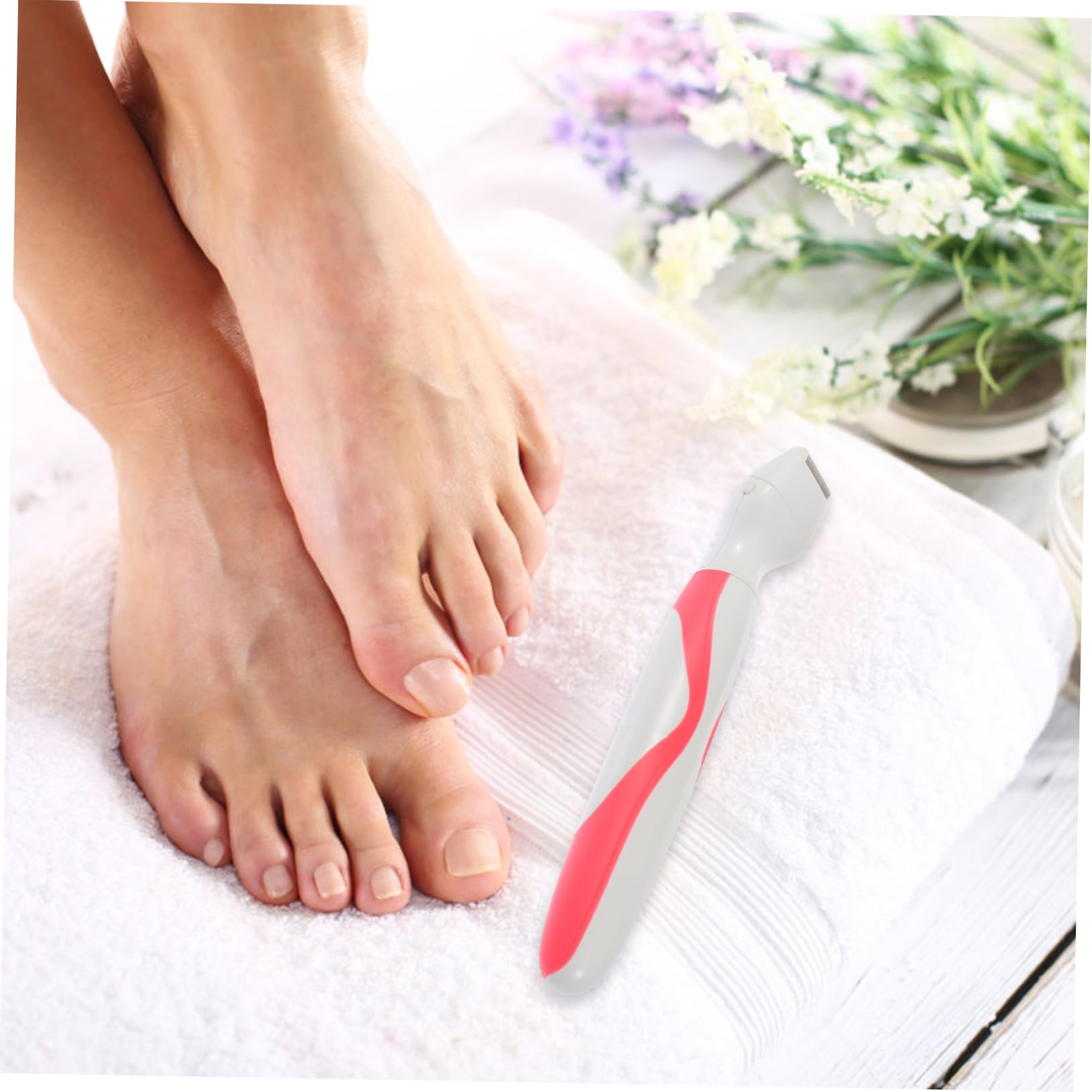Rechargeable Electric Epilator for Women - Painless Hair Removal for Face, Legs & Body - Portable & Waterproof - Perfect for Travel, Gym & Home Use - ABS Red