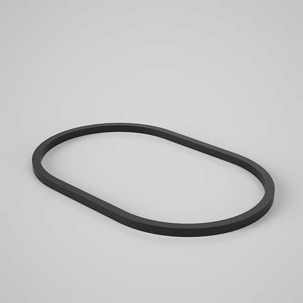 Caroma Liano II 530mm Modern Pill Basin Dress Ring - Matte Black Bathroom Sink Accessory for Contemporary Home Decor