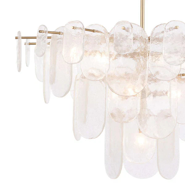 Elegant Evan Crystal Glass Chandelier - Modern Ceiling Light Fixture for Dining Room, Living Room, Bedroom & Entryway | Dimmable LED Lighting for Home Decor & Wedding Venues